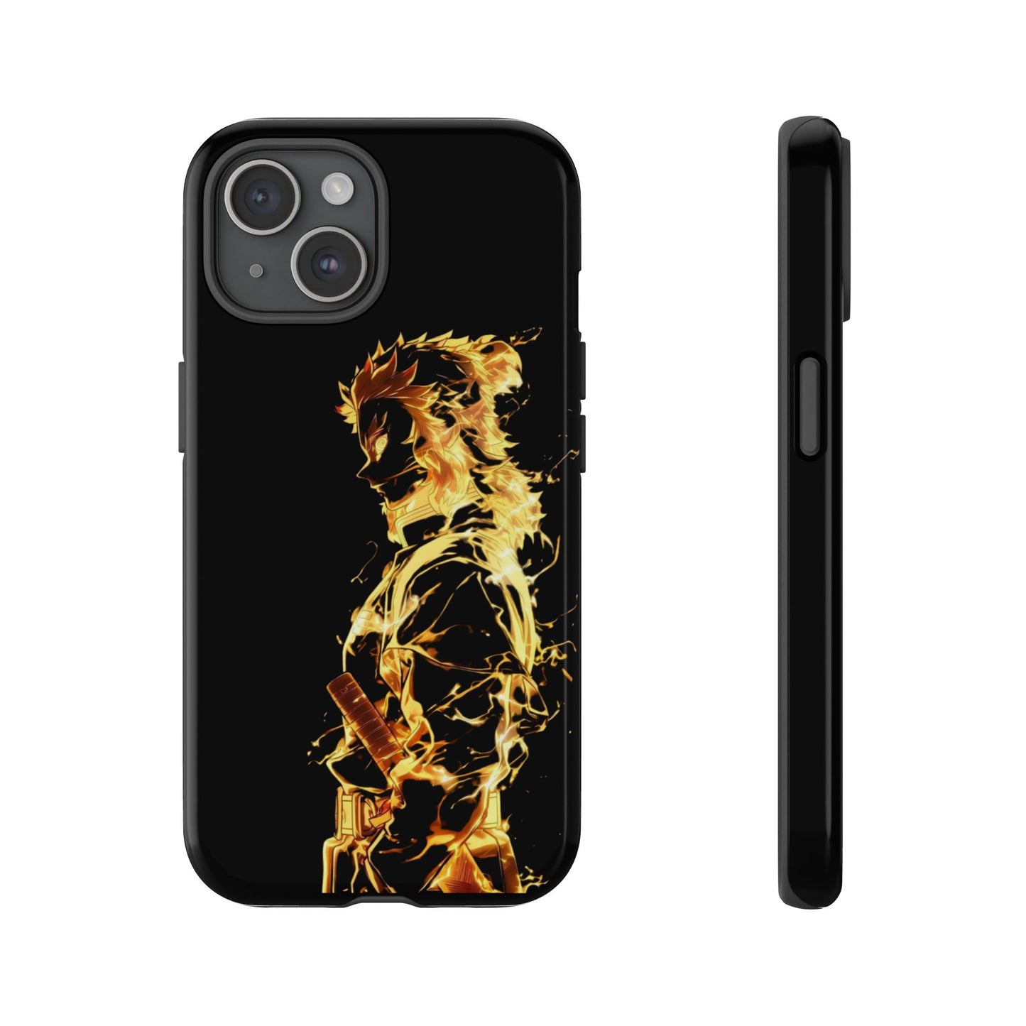 Phone Case - Demon Slayer Rengoku Flame Design Tough Case