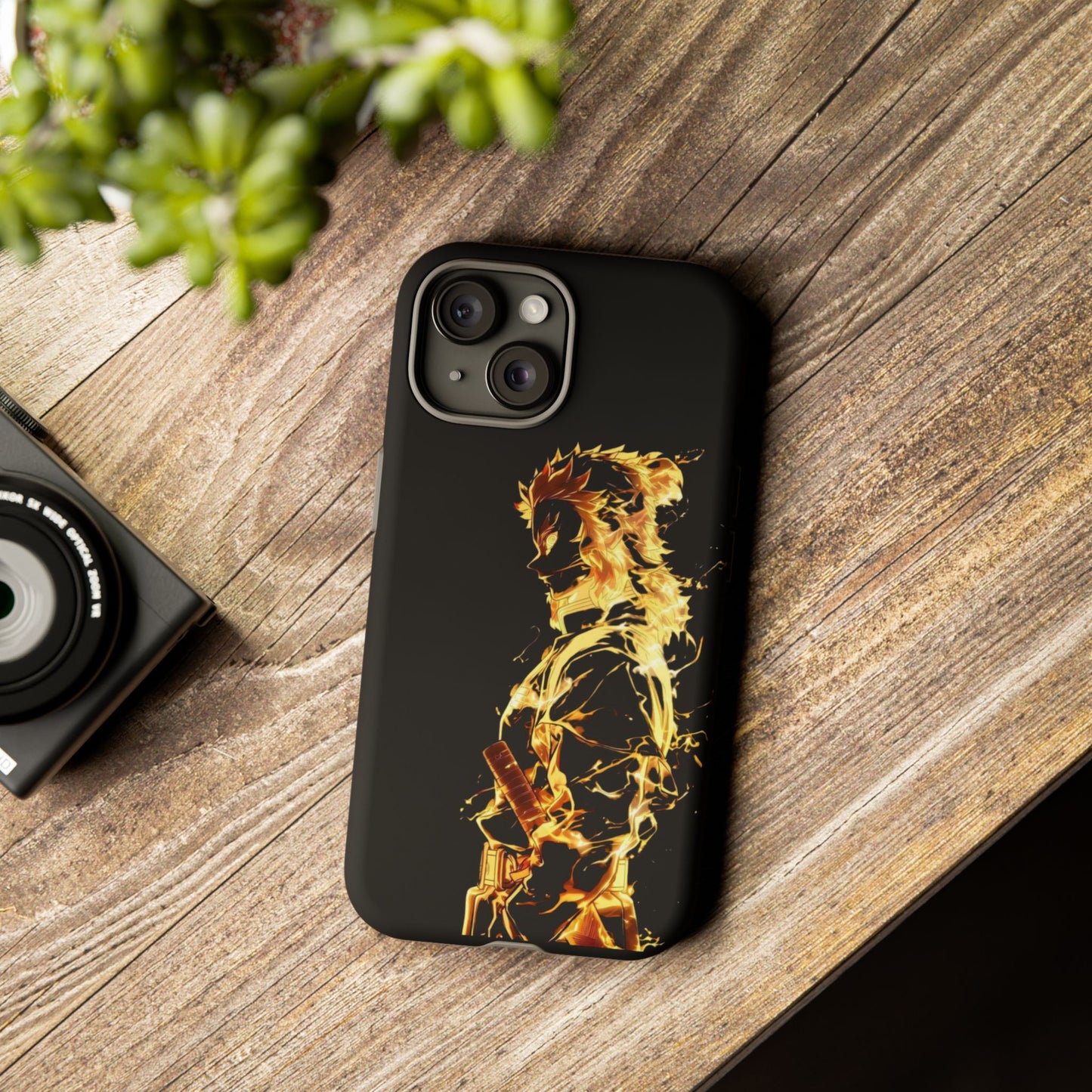 Phone Case - Demon Slayer Rengoku Flame Design Tough Case