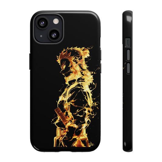 Phone Case - Demon Slayer Rengoku Flame Design Tough Case