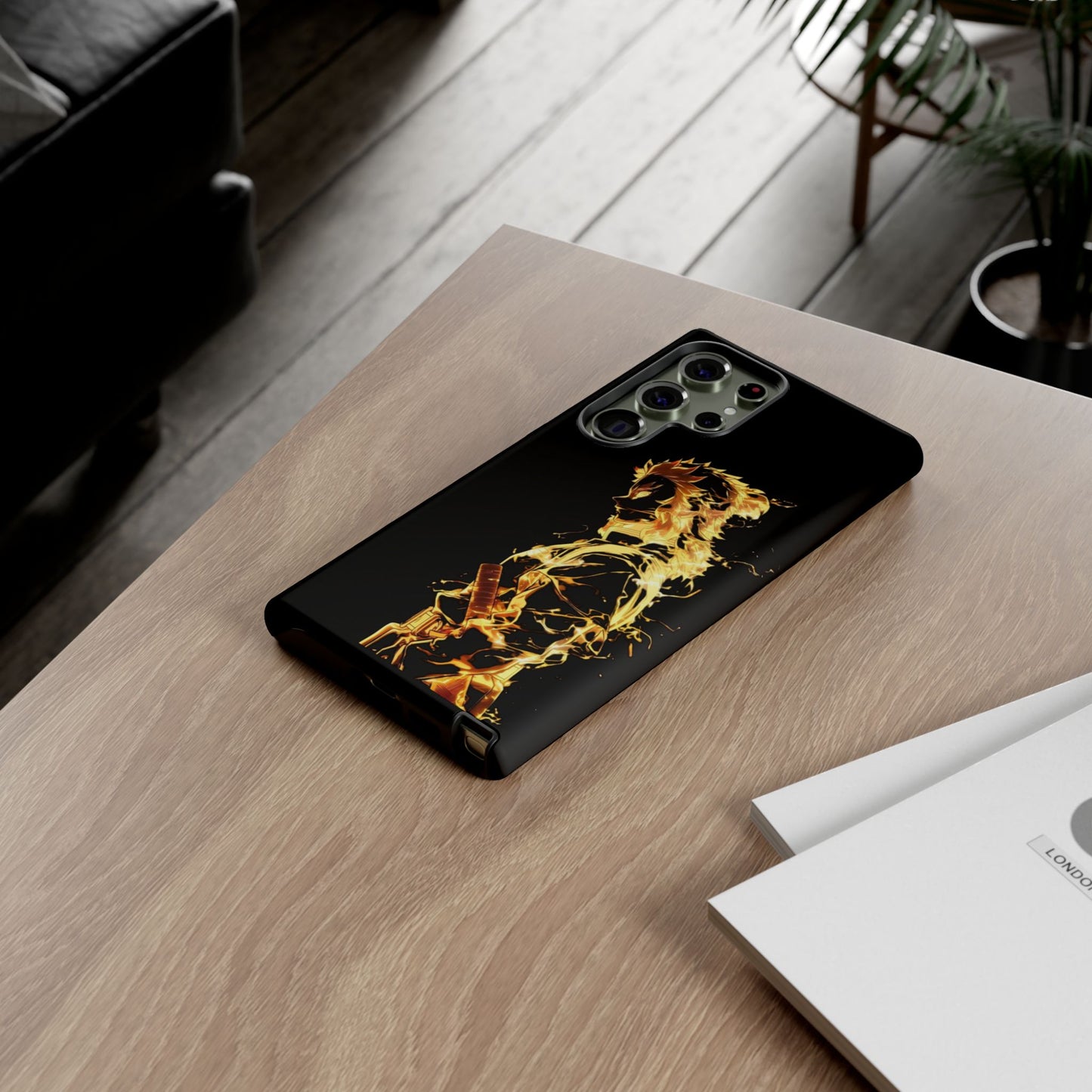 Phone Case - Demon Slayer Rengoku Flame Design Tough Case