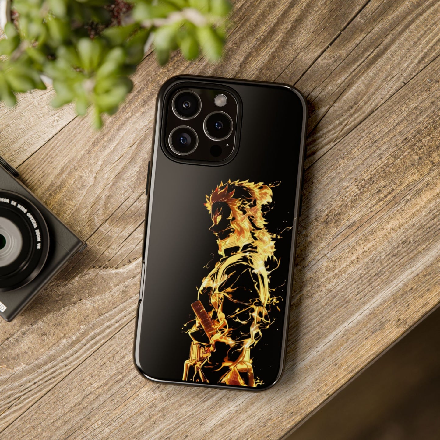 Phone Case - Demon Slayer Rengoku Flame Design Tough Case