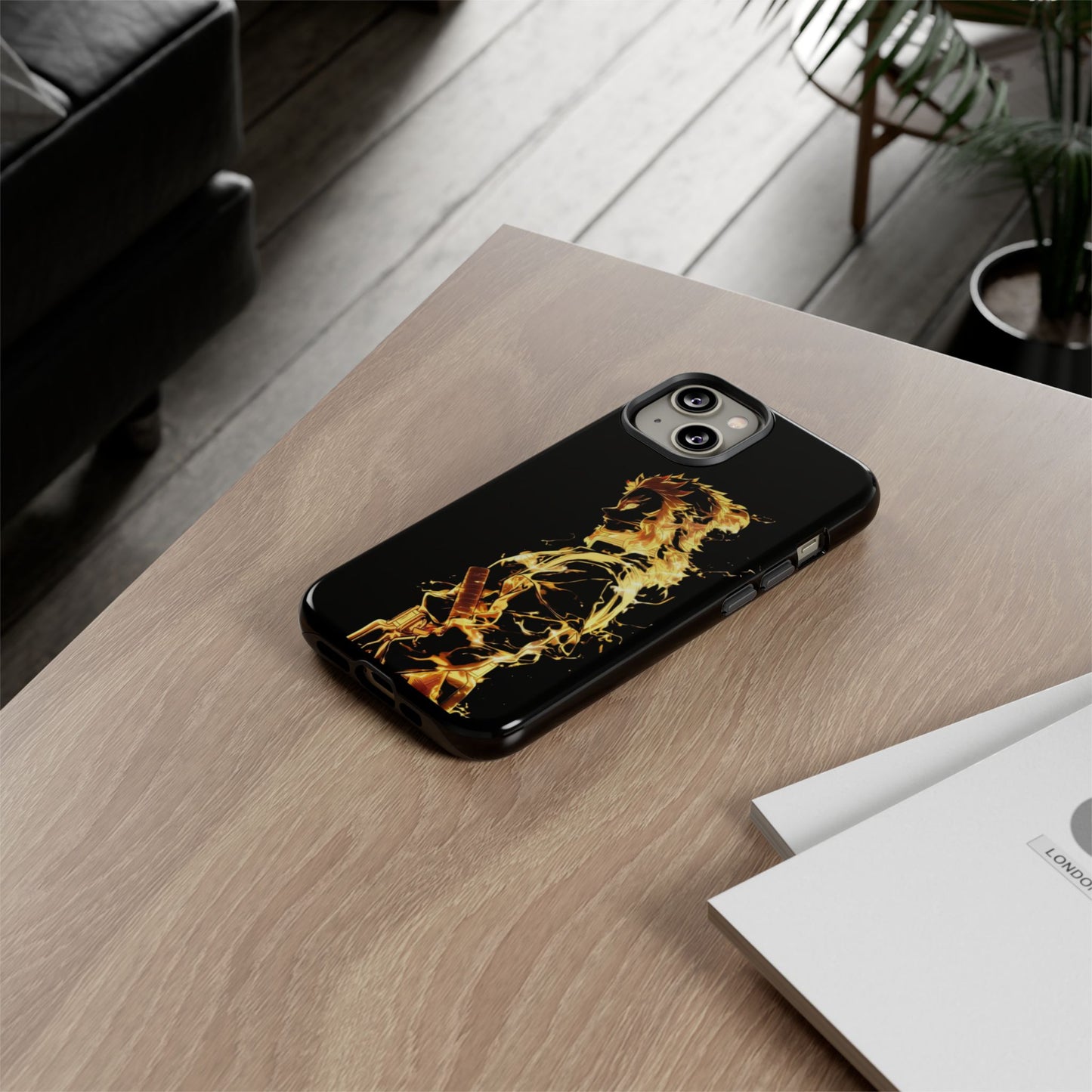 Phone Case - Demon Slayer Rengoku Flame Design Tough Case
