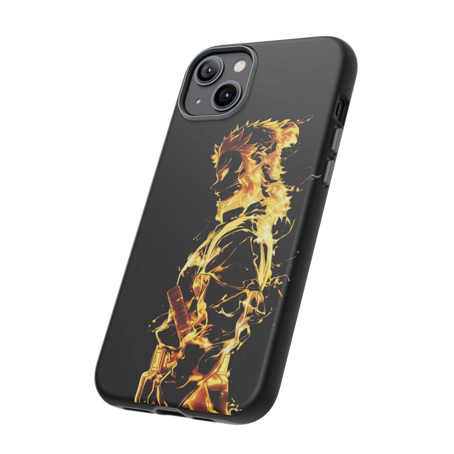 Phone Case - Demon Slayer Rengoku Flame Design Tough Case