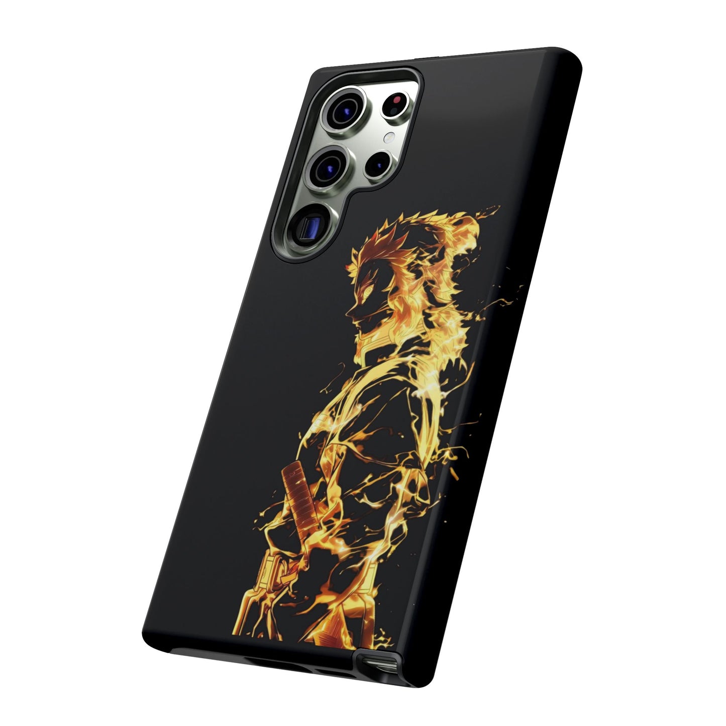 Phone Case - Demon Slayer Rengoku Flame Design Tough Case