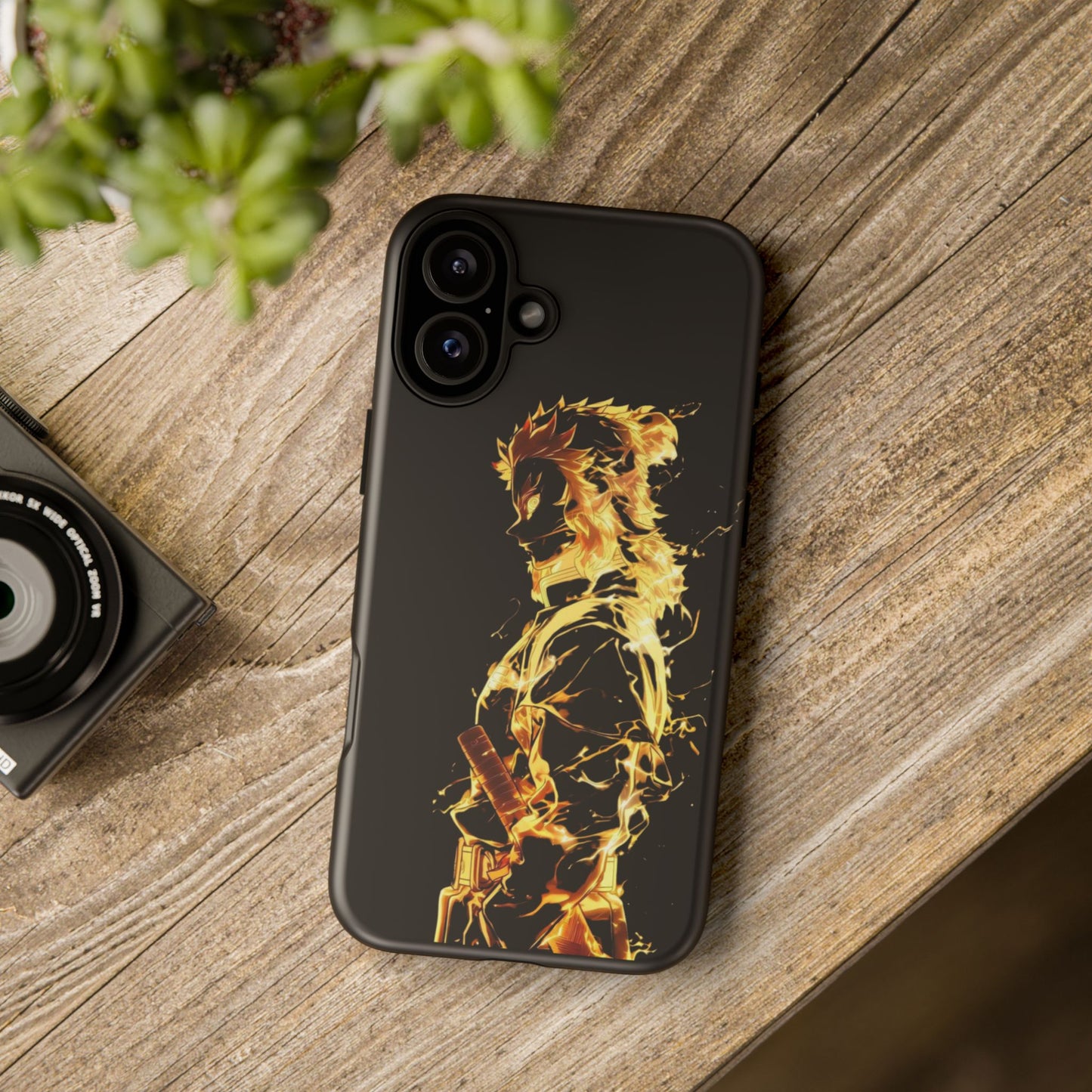 Phone Case - Demon Slayer Rengoku Flame Design Tough Case