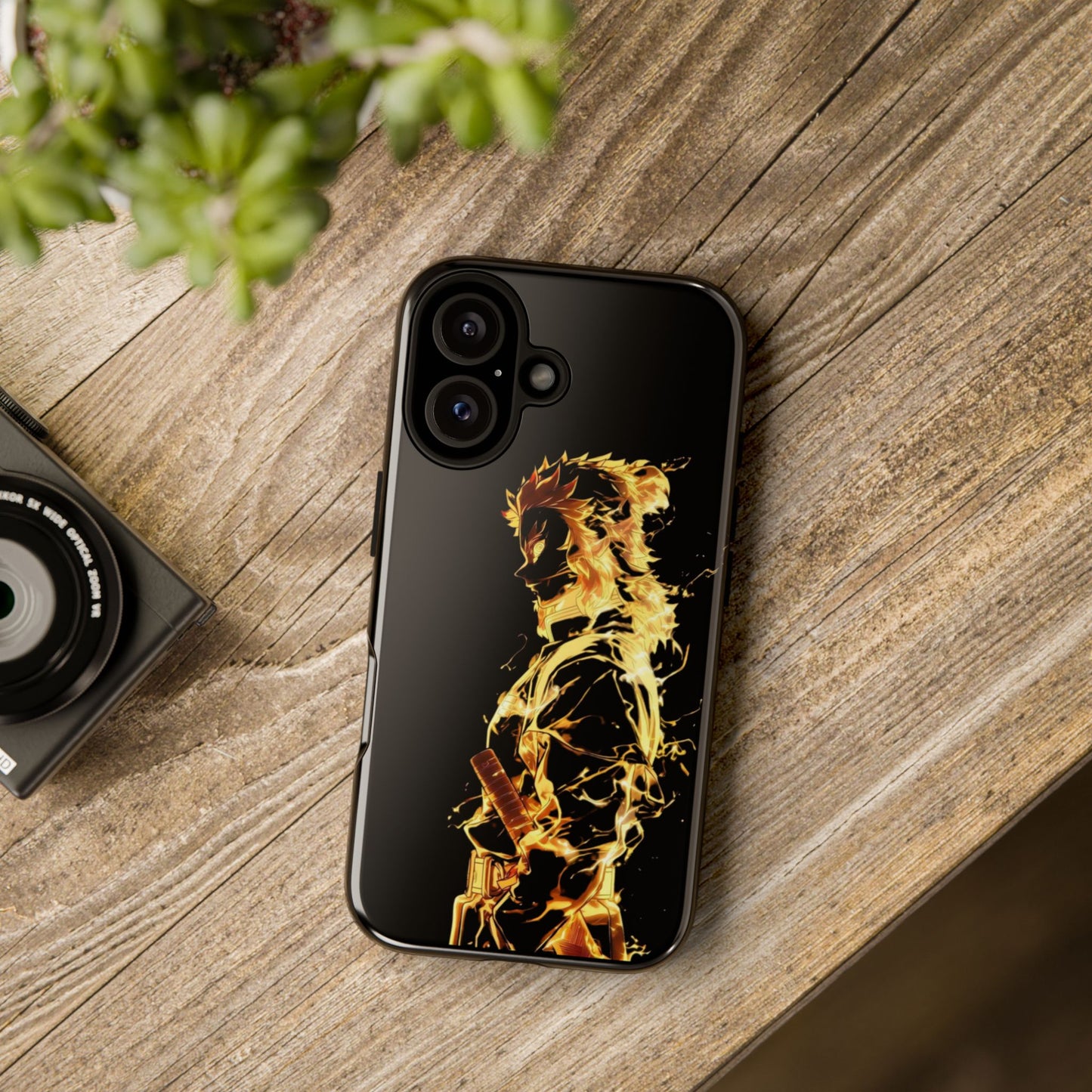 Phone Case - Demon Slayer Rengoku Flame Design Tough Case