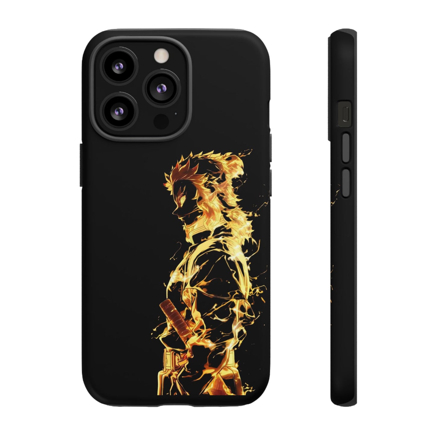 Phone Case - Demon Slayer Rengoku Flame Design Tough Case