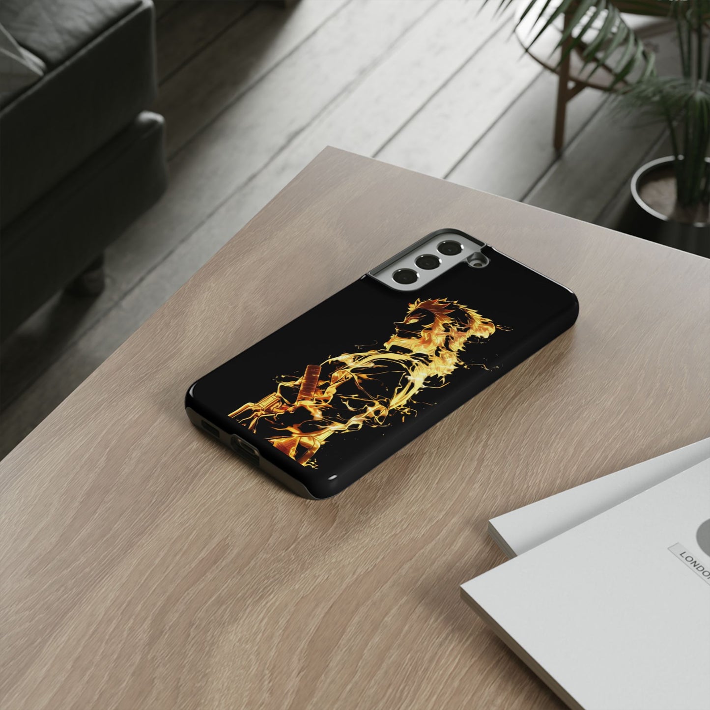 Phone Case - Demon Slayer Rengoku Flame Design Tough Case
