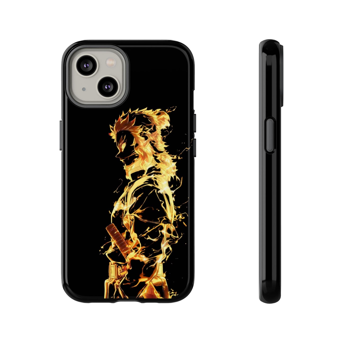 Phone Case - Demon Slayer Rengoku Flame Design Tough Case