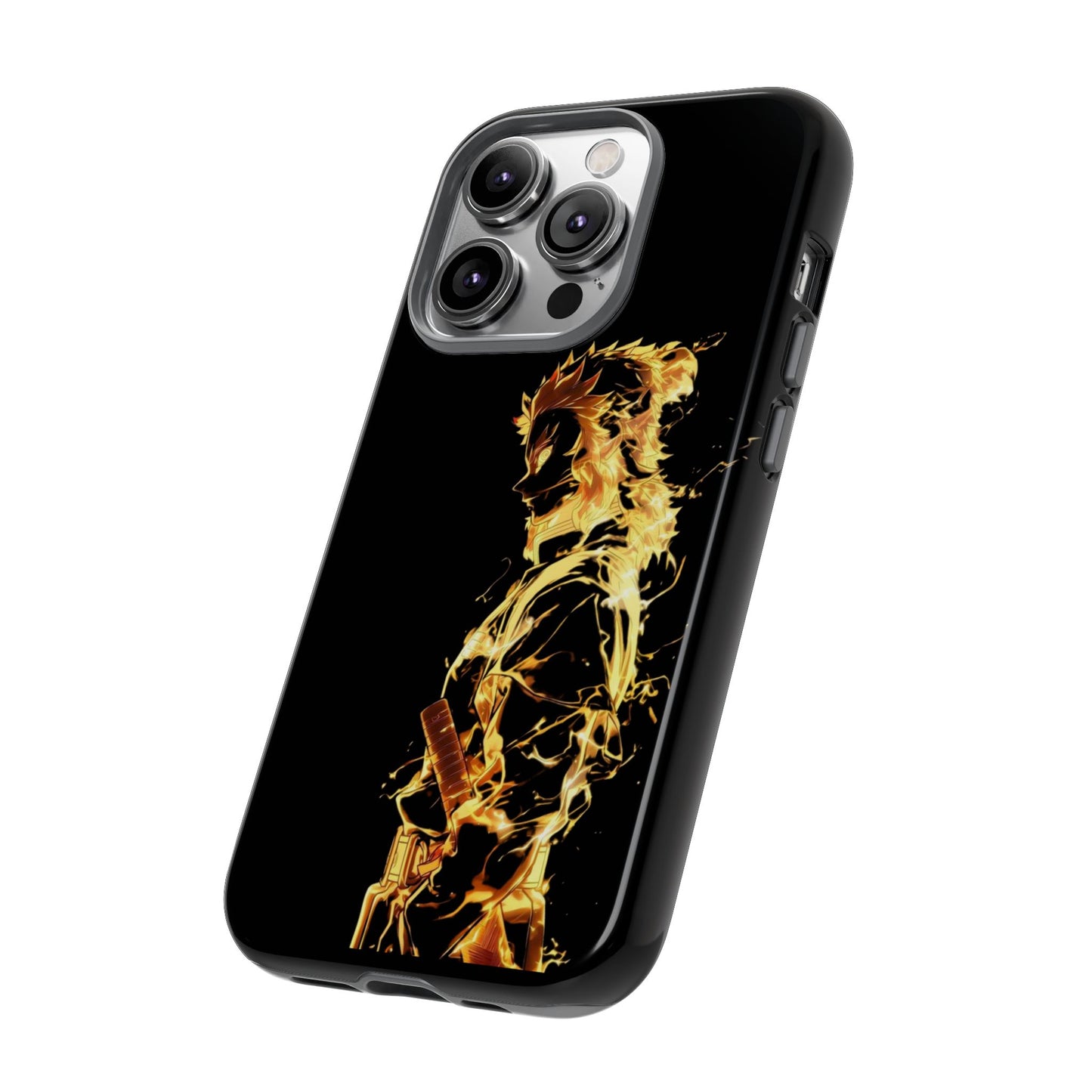 Phone Case - Demon Slayer Rengoku Flame Design Tough Case