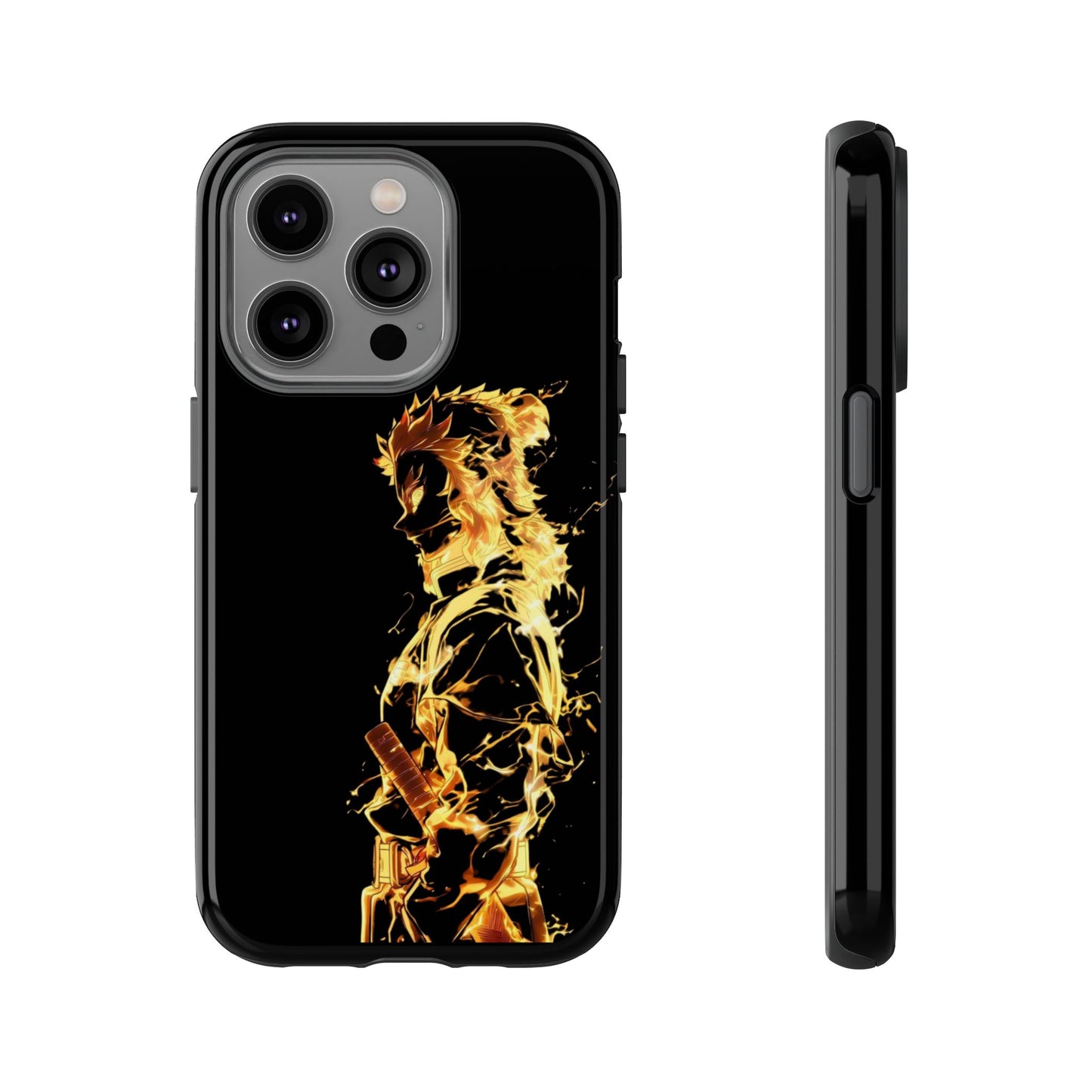 Phone Case - Demon Slayer Rengoku Flame Design Tough Case