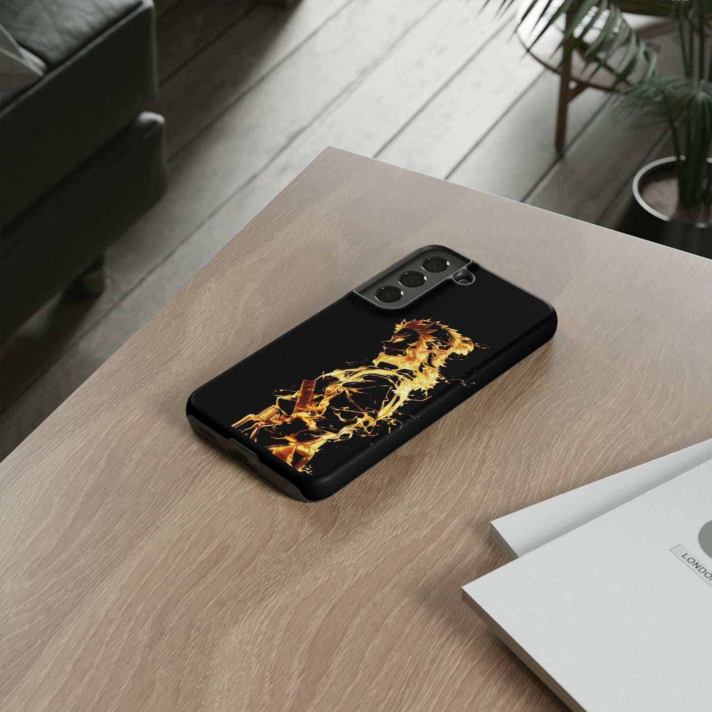 Phone Case - Demon Slayer Rengoku Flame Design Tough Case