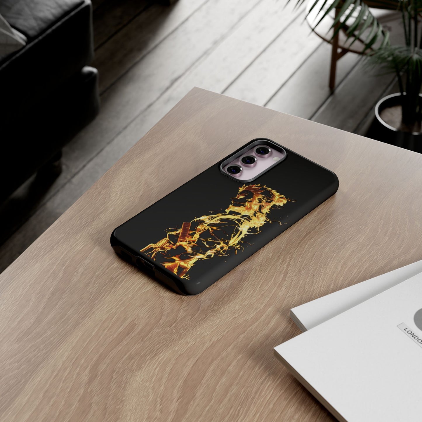 Phone Case - Demon Slayer Rengoku Flame Design Tough Case