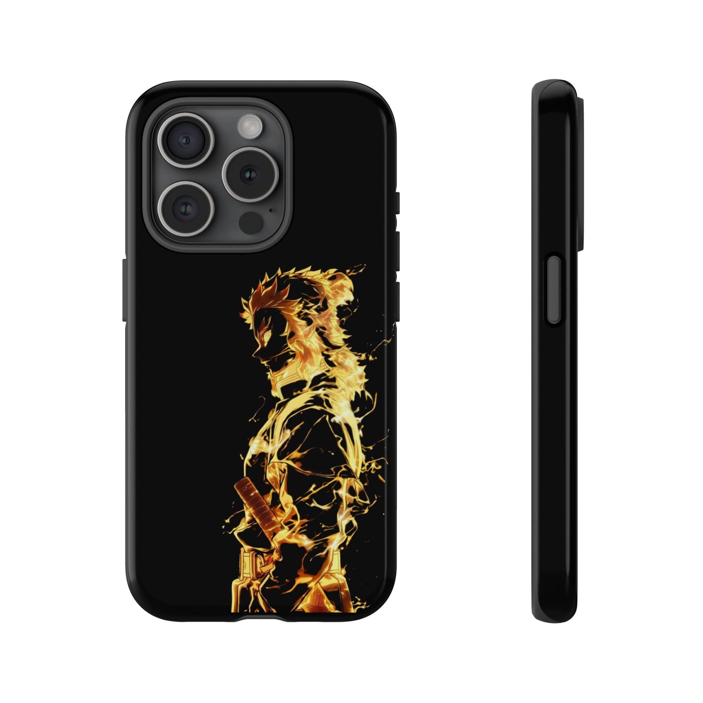 Phone Case - Demon Slayer Rengoku Flame Design Tough Case