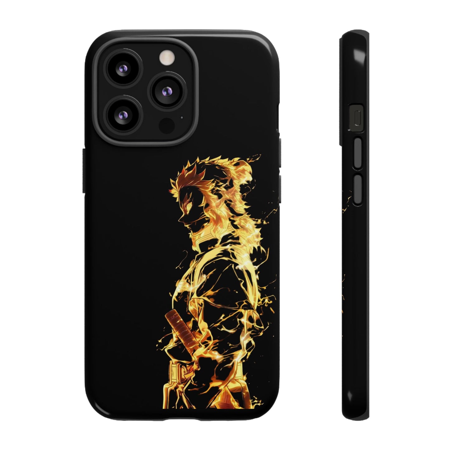 Phone Case - Demon Slayer Rengoku Flame Design Tough Case