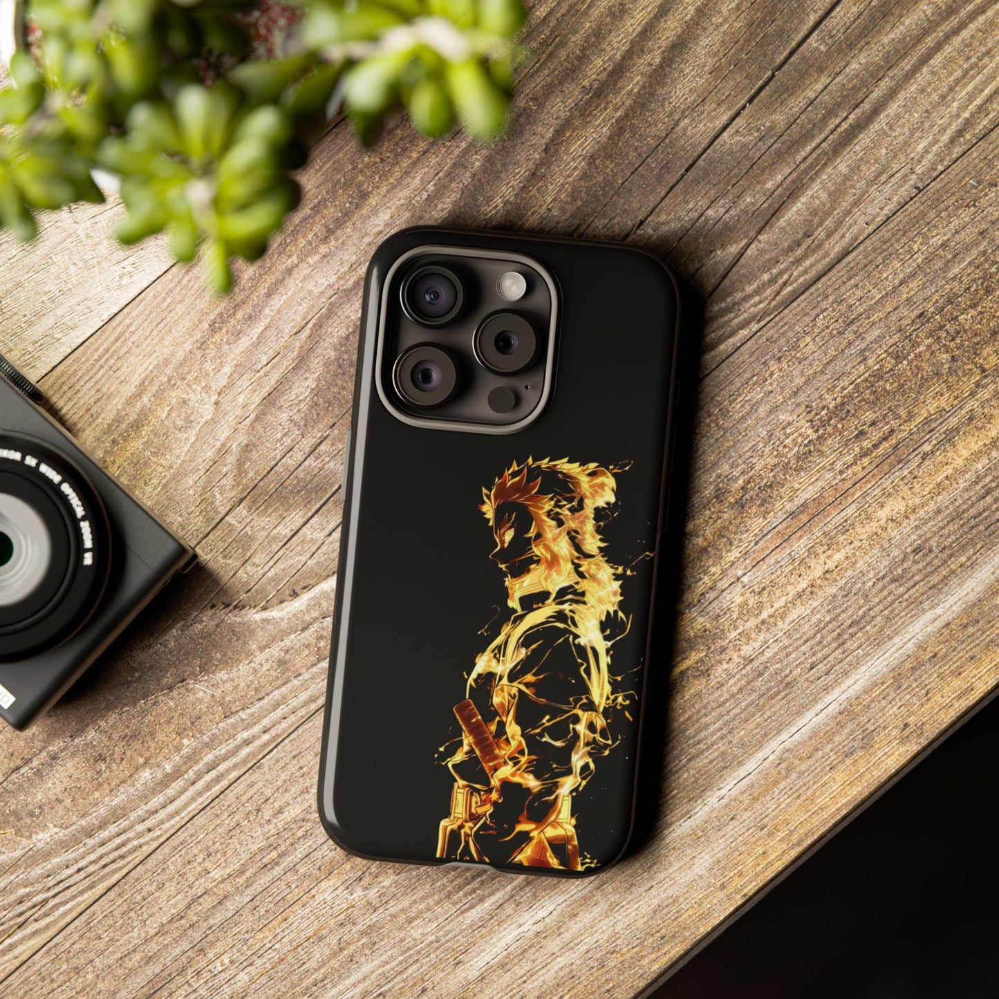 Phone Case - Demon Slayer Rengoku Flame Design Tough Case