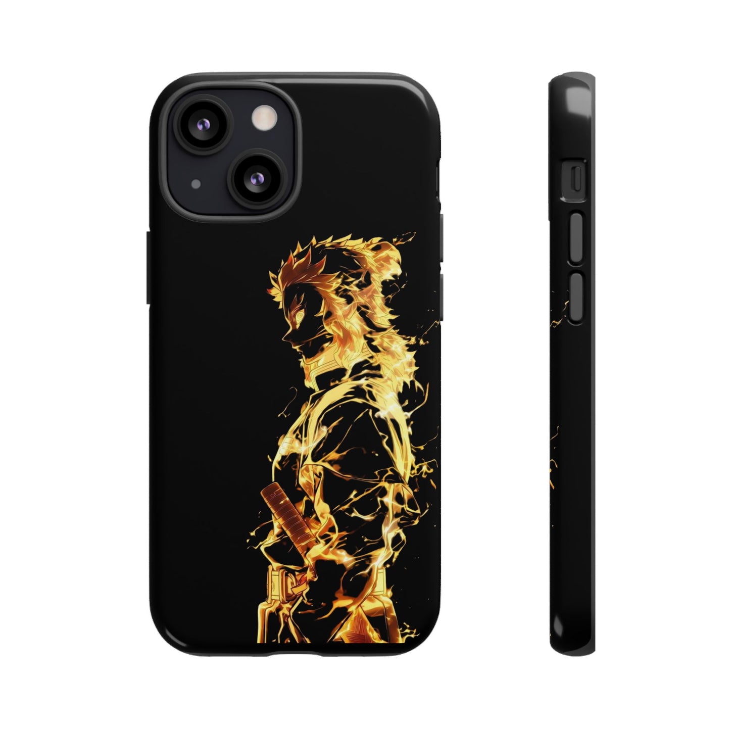 Phone Case - Demon Slayer Rengoku Flame Design Tough Case