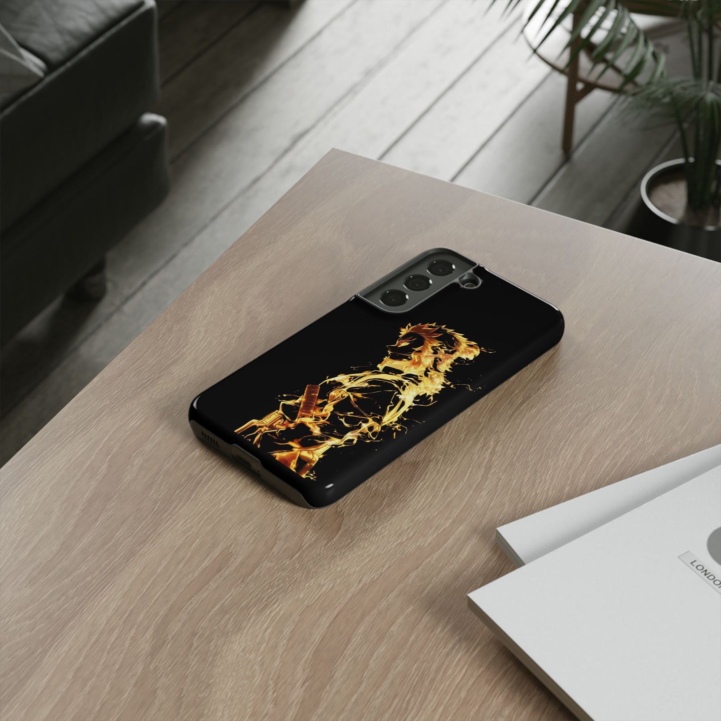 Phone Case - Demon Slayer Rengoku Flame Design Tough Case