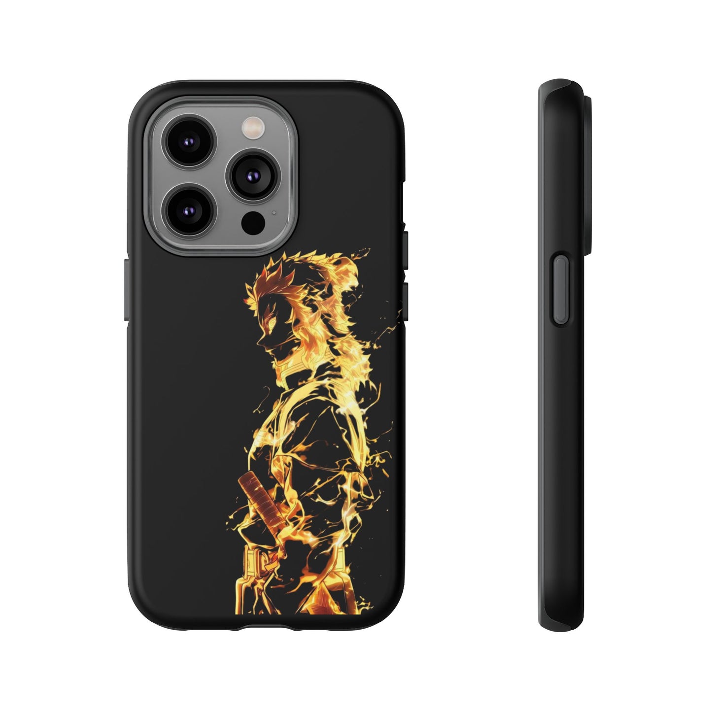 Phone Case - Demon Slayer Rengoku Flame Design Tough Case