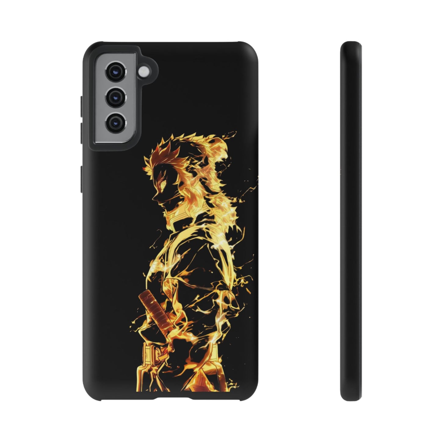 Phone Case - Demon Slayer Rengoku Flame Design Tough Case