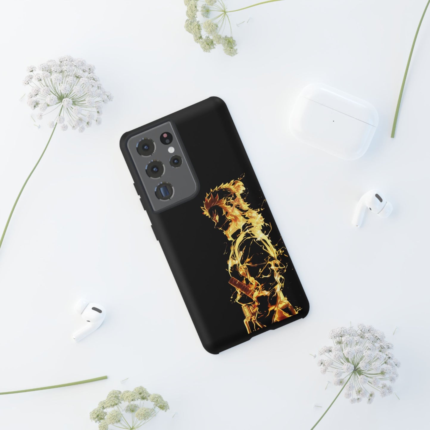 Phone Case - Demon Slayer Rengoku Flame Design Tough Case