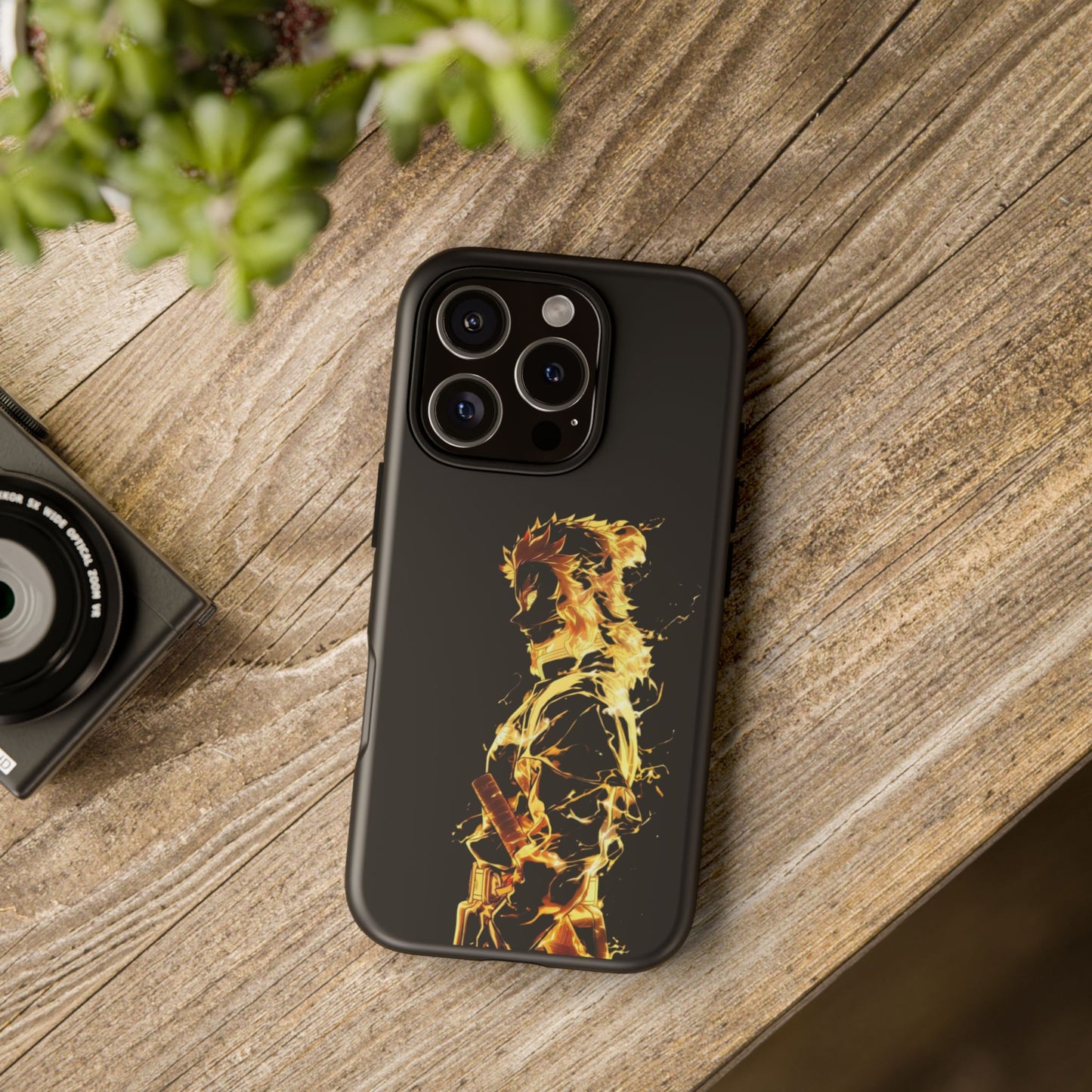 Phone Case - Demon Slayer Rengoku Flame Design Tough Case