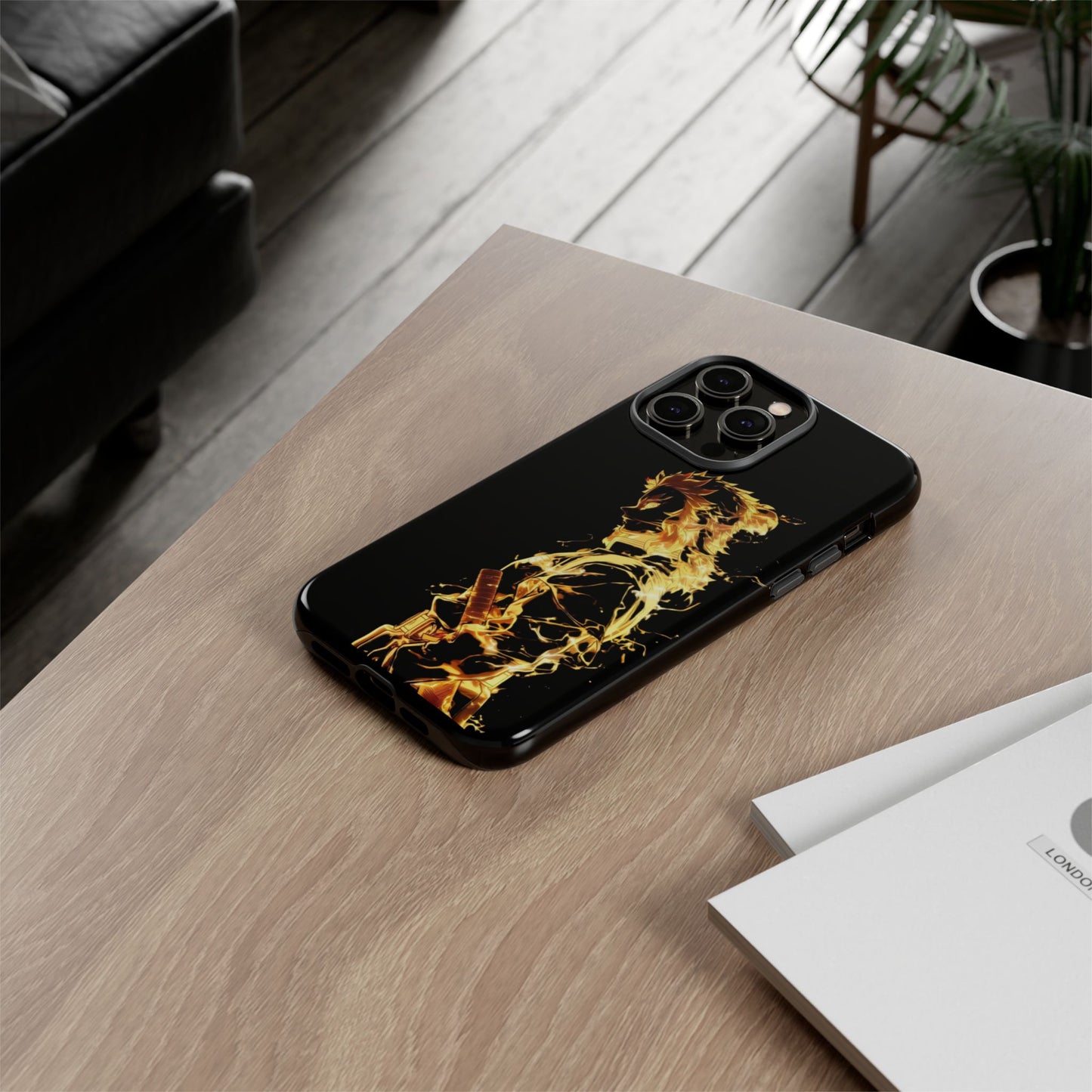 Phone Case - Demon Slayer Rengoku Flame Design Tough Case
