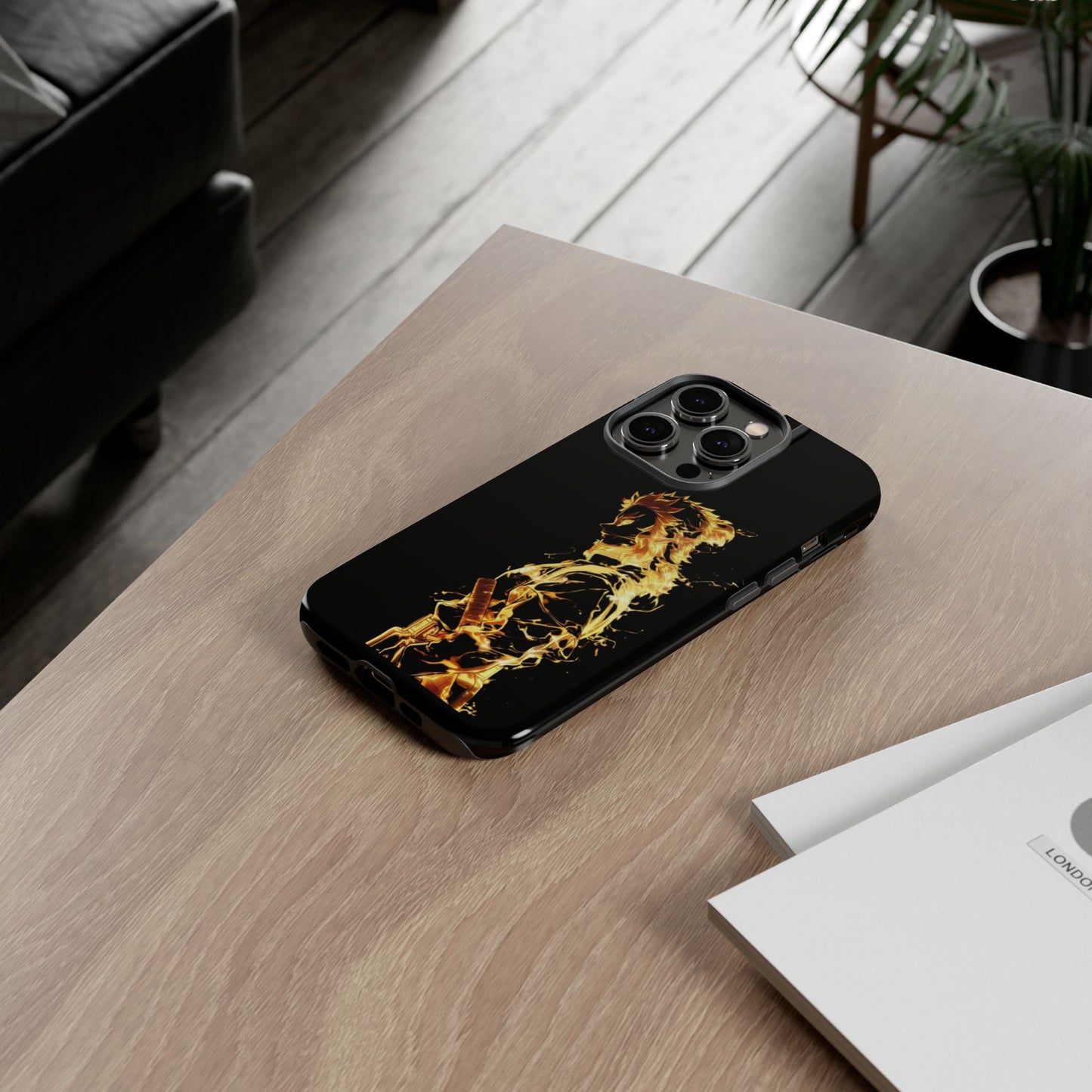 Phone Case - Demon Slayer Rengoku Flame Design Tough Case
