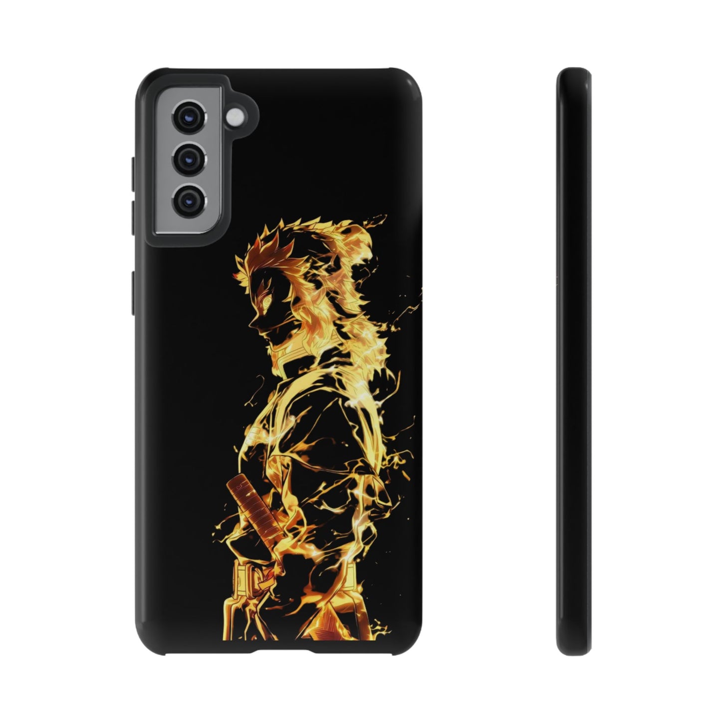 Phone Case - Demon Slayer Rengoku Flame Design Tough Case