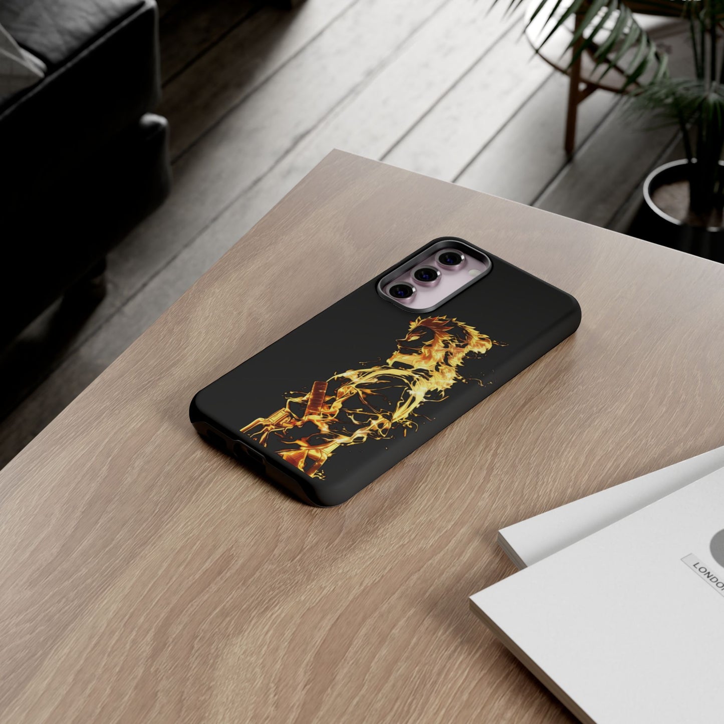 Phone Case - Demon Slayer Rengoku Flame Design Tough Case
