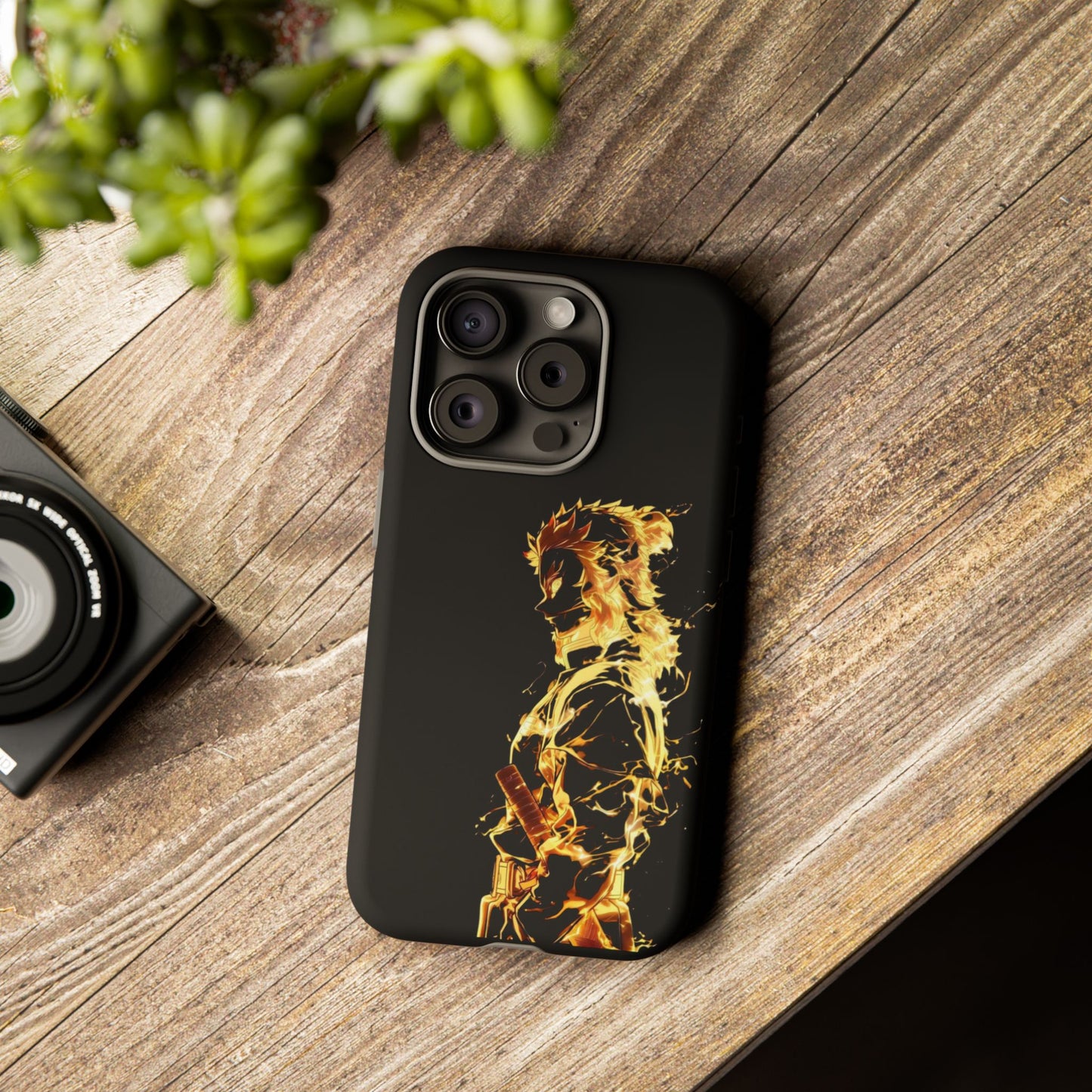 Phone Case - Demon Slayer Rengoku Flame Design Tough Case