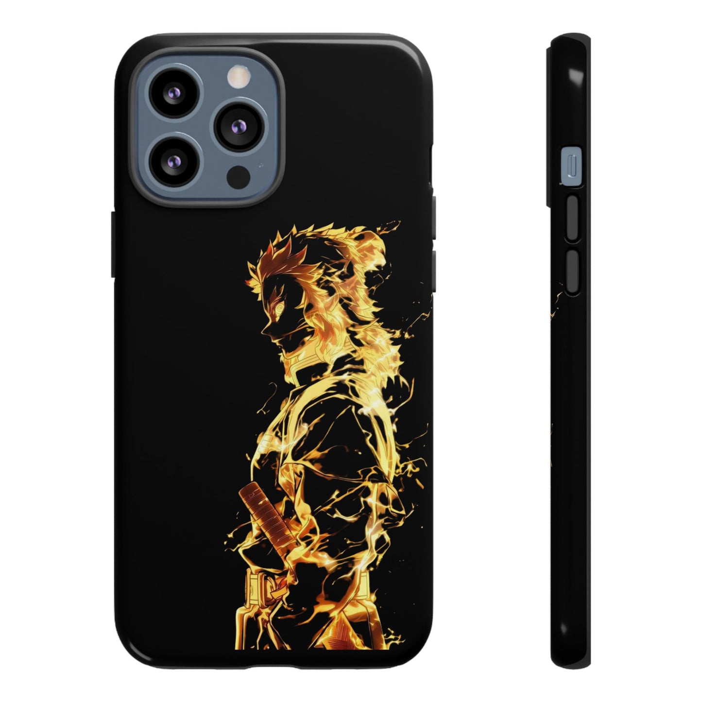 Phone Case - Demon Slayer Rengoku Flame Design Tough Case