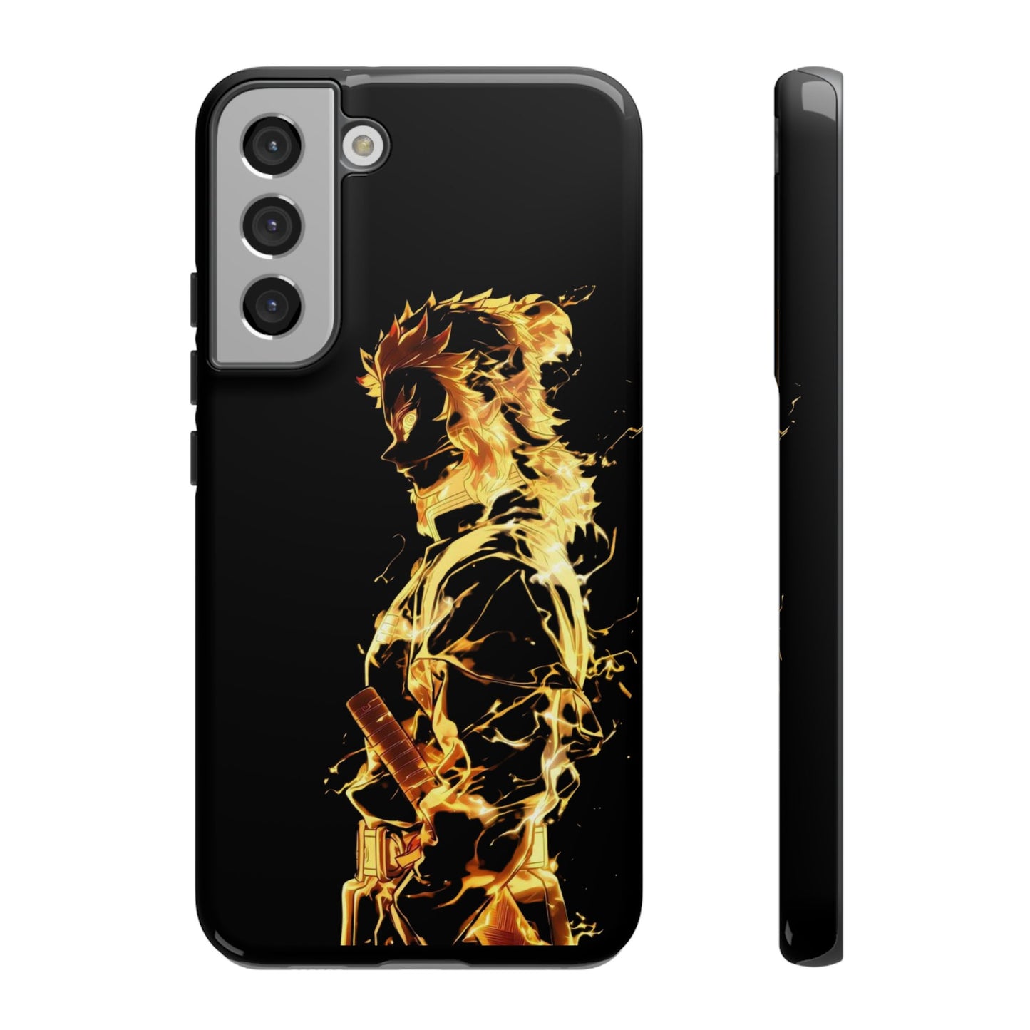 Phone Case - Demon Slayer Rengoku Flame Design Tough Case