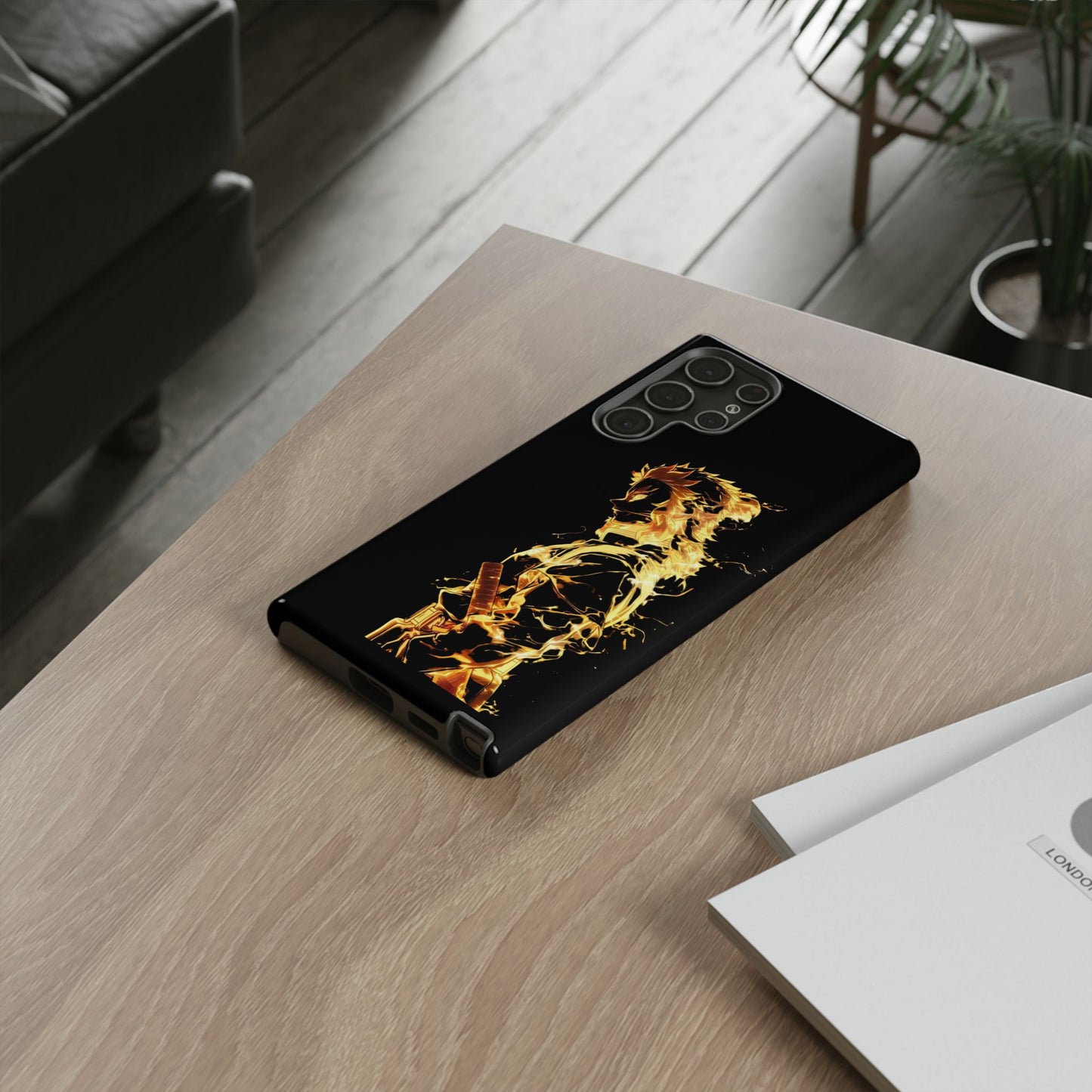 Phone Case - Demon Slayer Rengoku Flame Design Tough Case