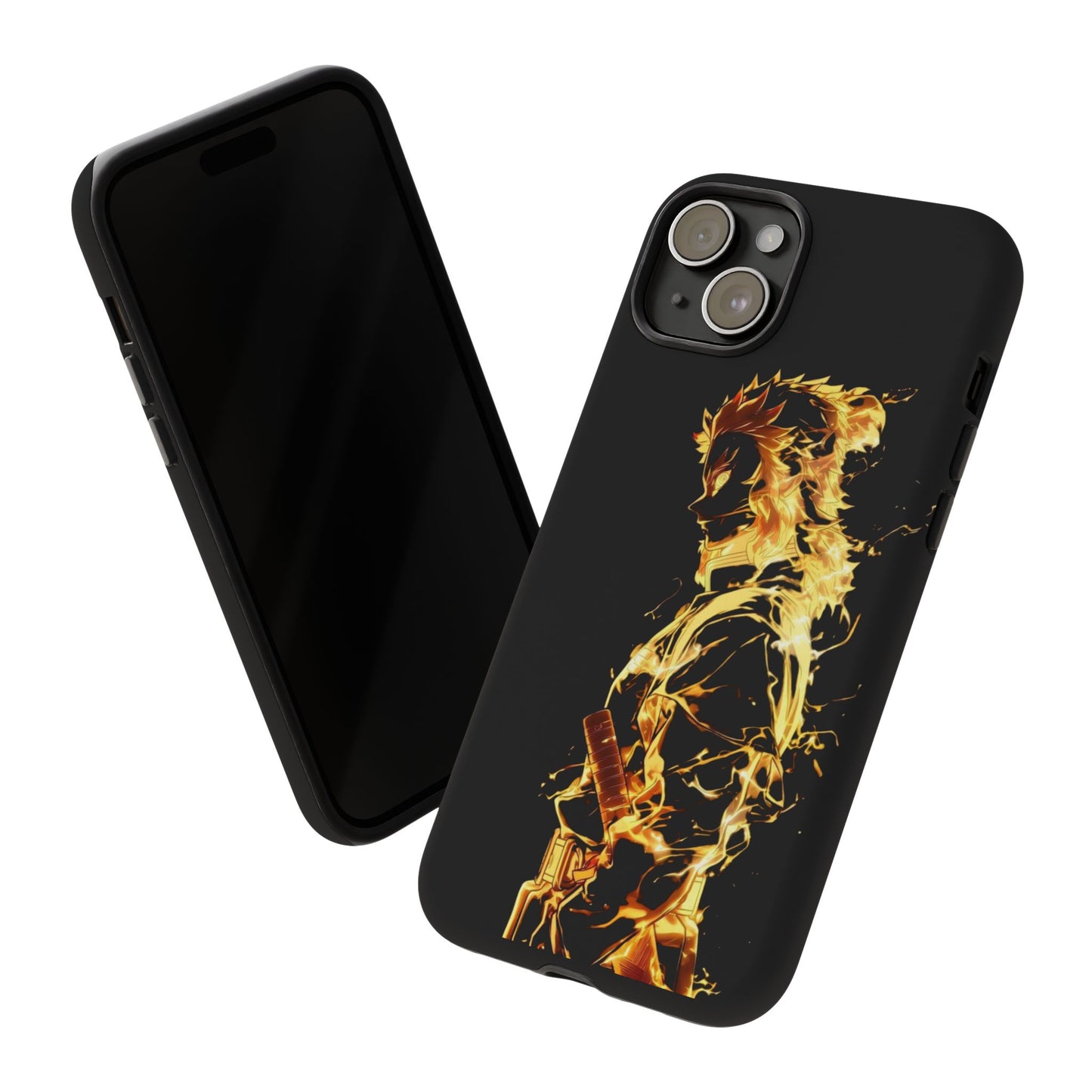 Phone Case - Demon Slayer Rengoku Flame Design Tough Case