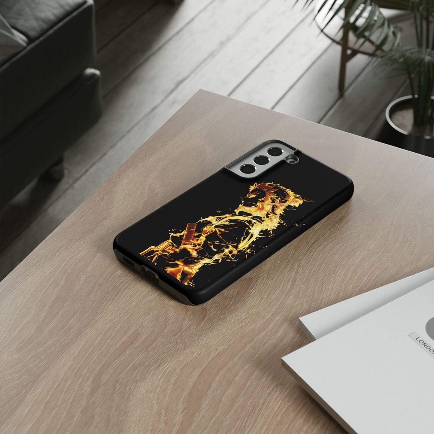 Phone Case - Demon Slayer Rengoku Flame Design Tough Case