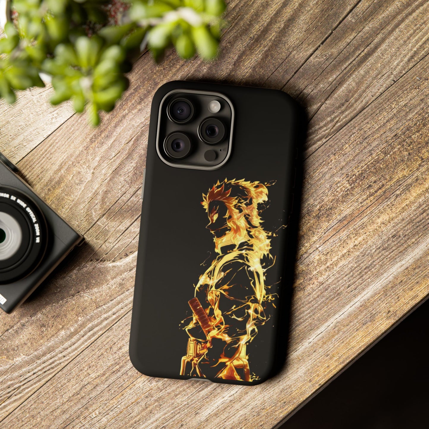 Phone Case - Demon Slayer Rengoku Flame Design Tough Case