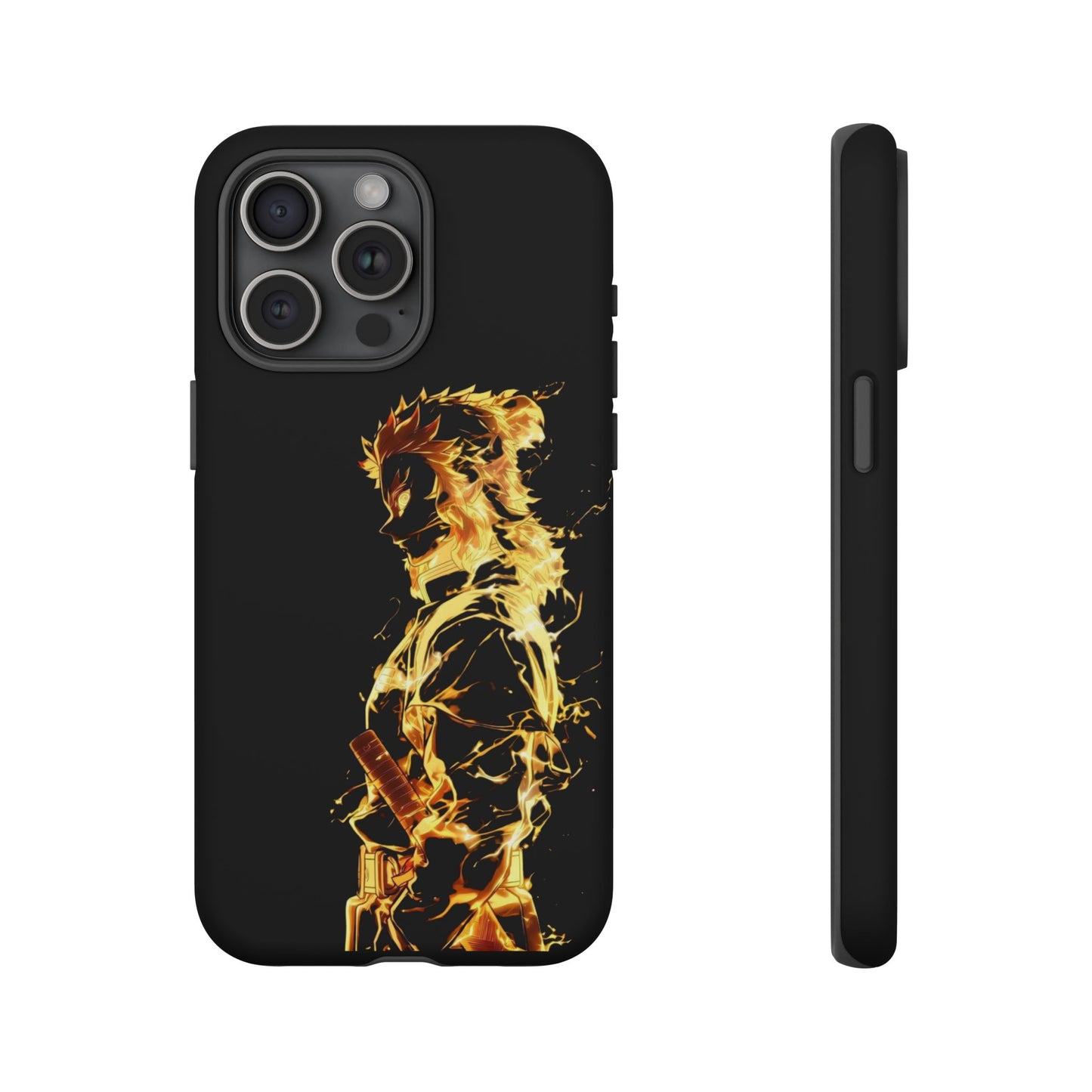 Phone Case - Demon Slayer Rengoku Flame Design Tough Case