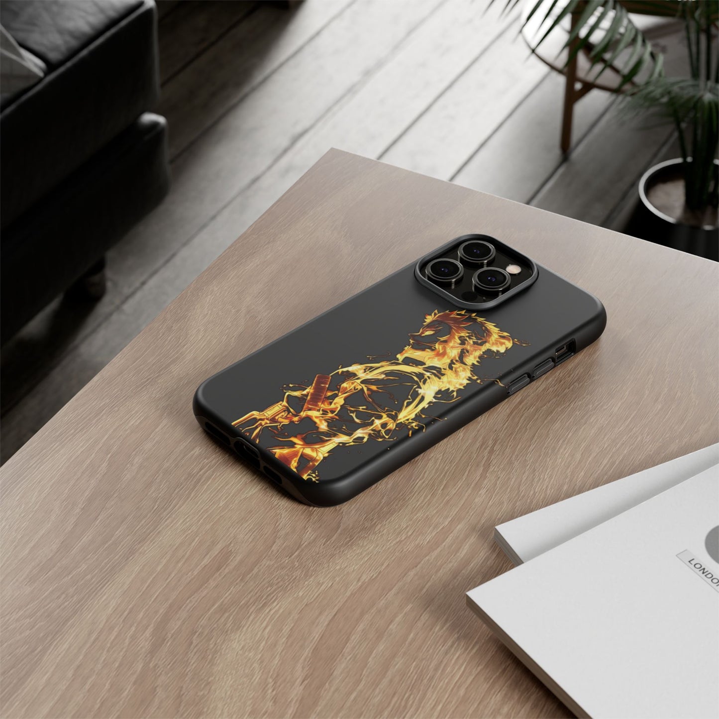 Phone Case - Demon Slayer Rengoku Flame Design Tough Case