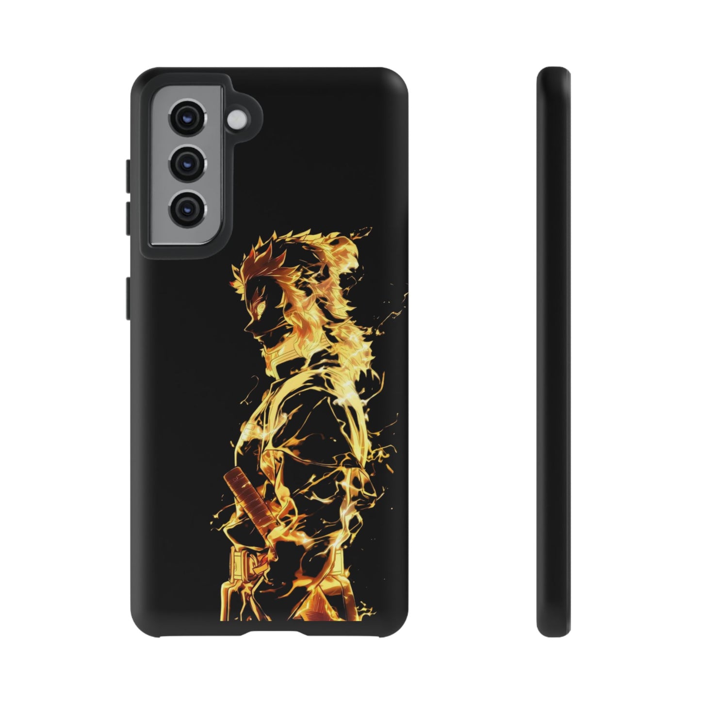 Phone Case - Demon Slayer Rengoku Flame Design Tough Case