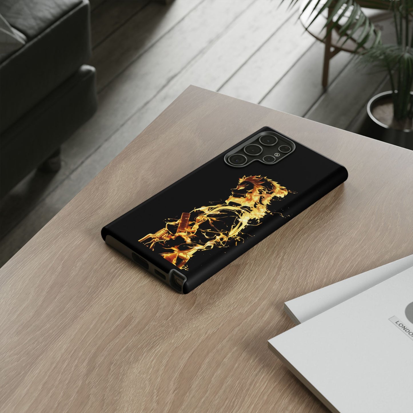 Phone Case - Demon Slayer Rengoku Flame Design Tough Case