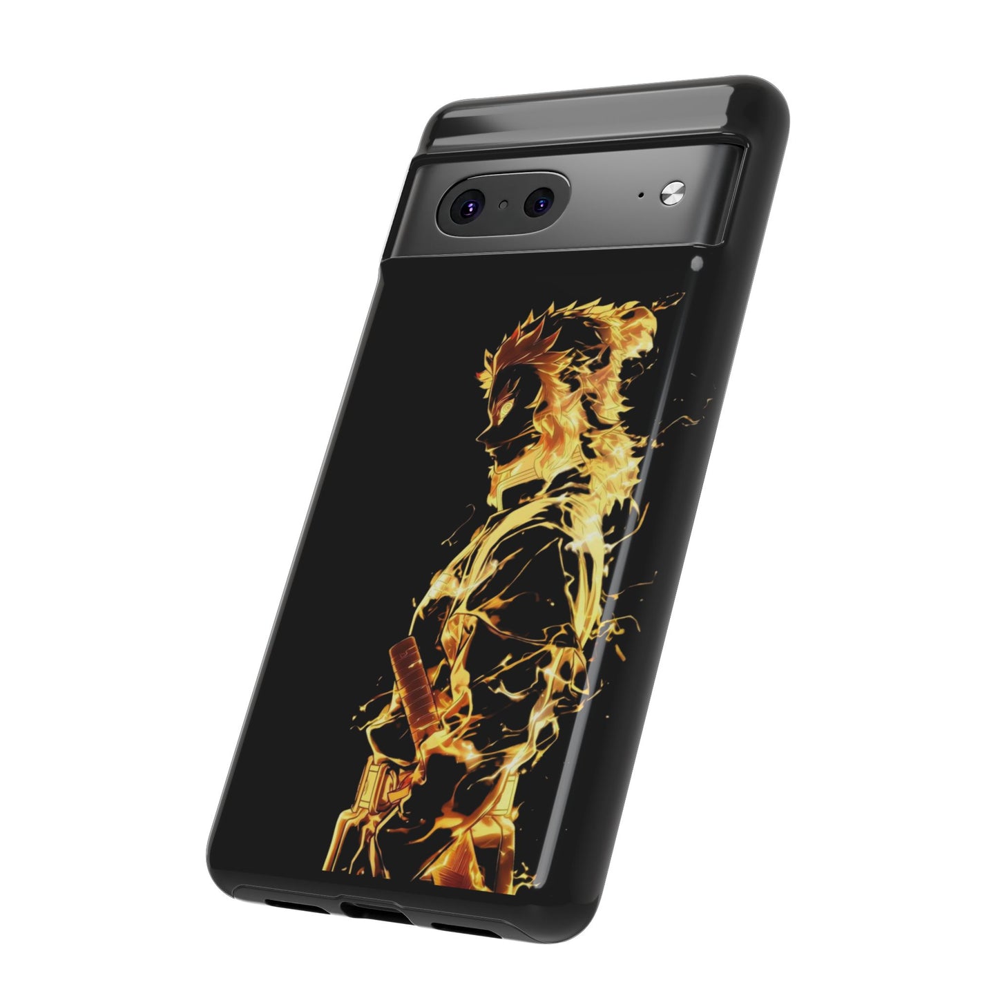 Phone Case - Demon Slayer Rengoku Flame Design Tough Case