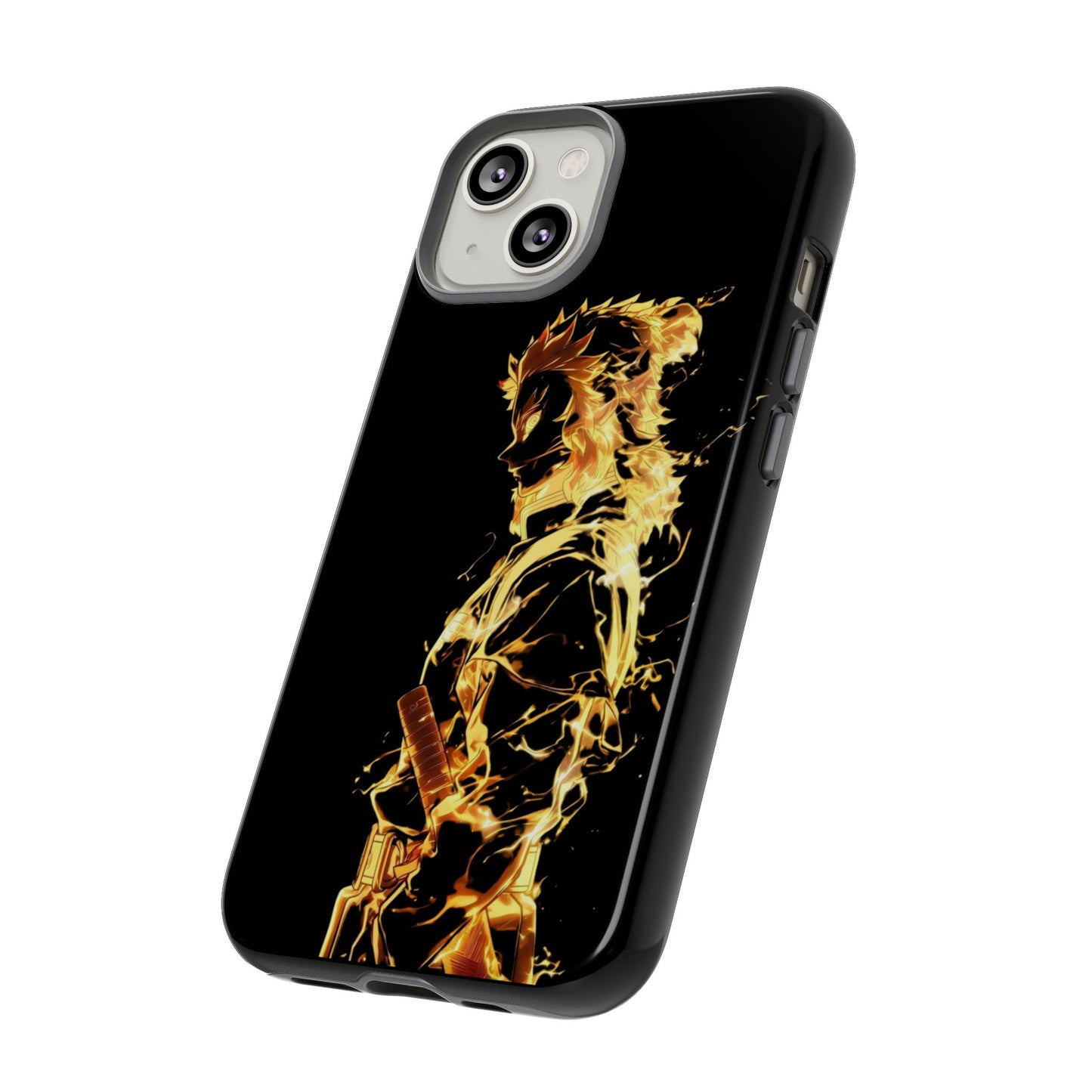 Phone Case - Demon Slayer Rengoku Flame Design Tough Case