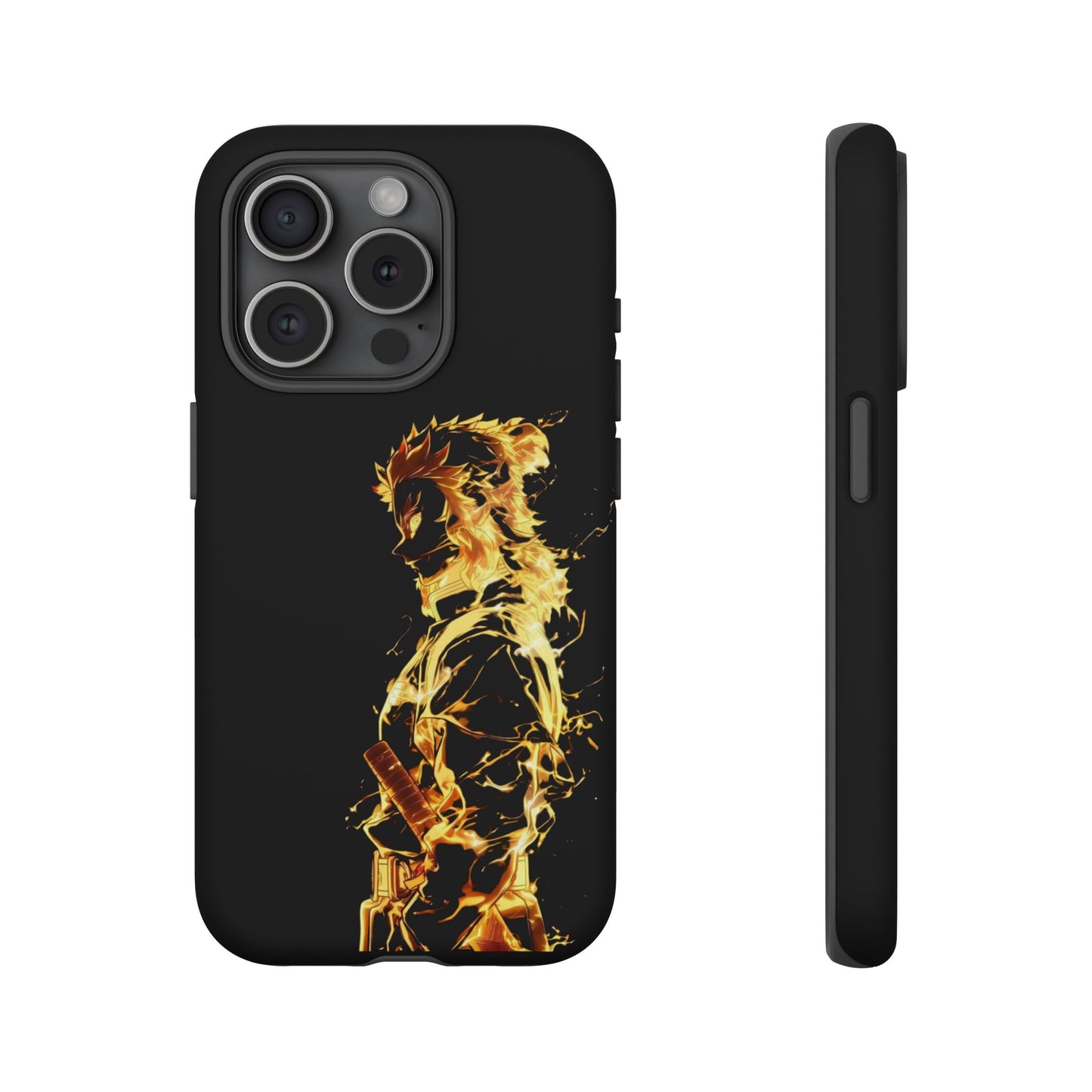 Phone Case - Demon Slayer Rengoku Flame Design Tough Case