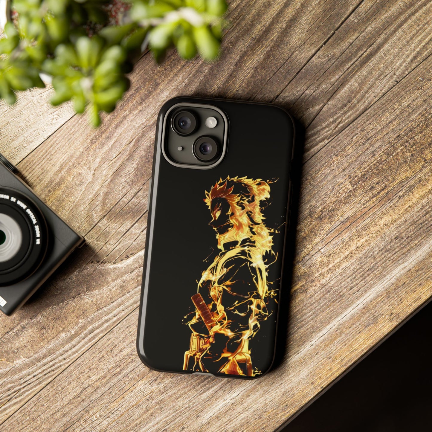 Phone Case - Demon Slayer Rengoku Flame Design Tough Case