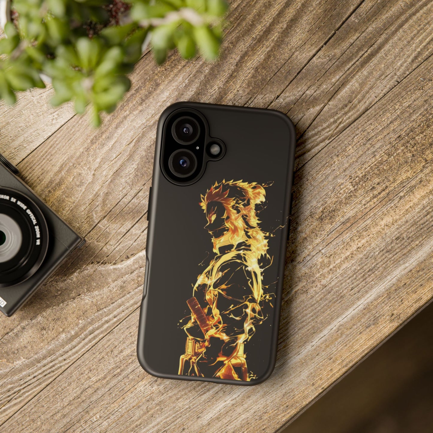 Phone Case - Demon Slayer Rengoku Flame Design Tough Case
