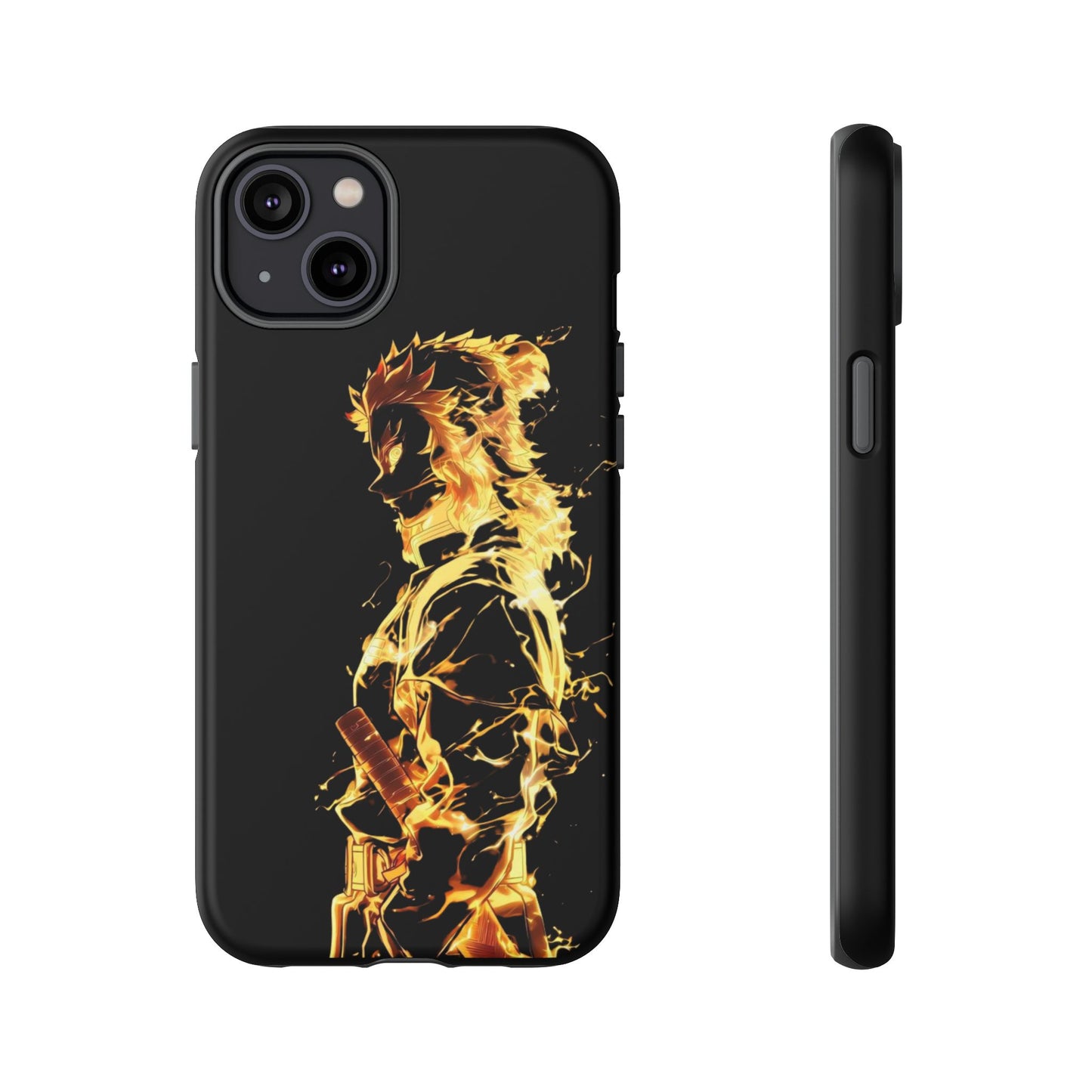 Phone Case - Demon Slayer Rengoku Flame Design Tough Case