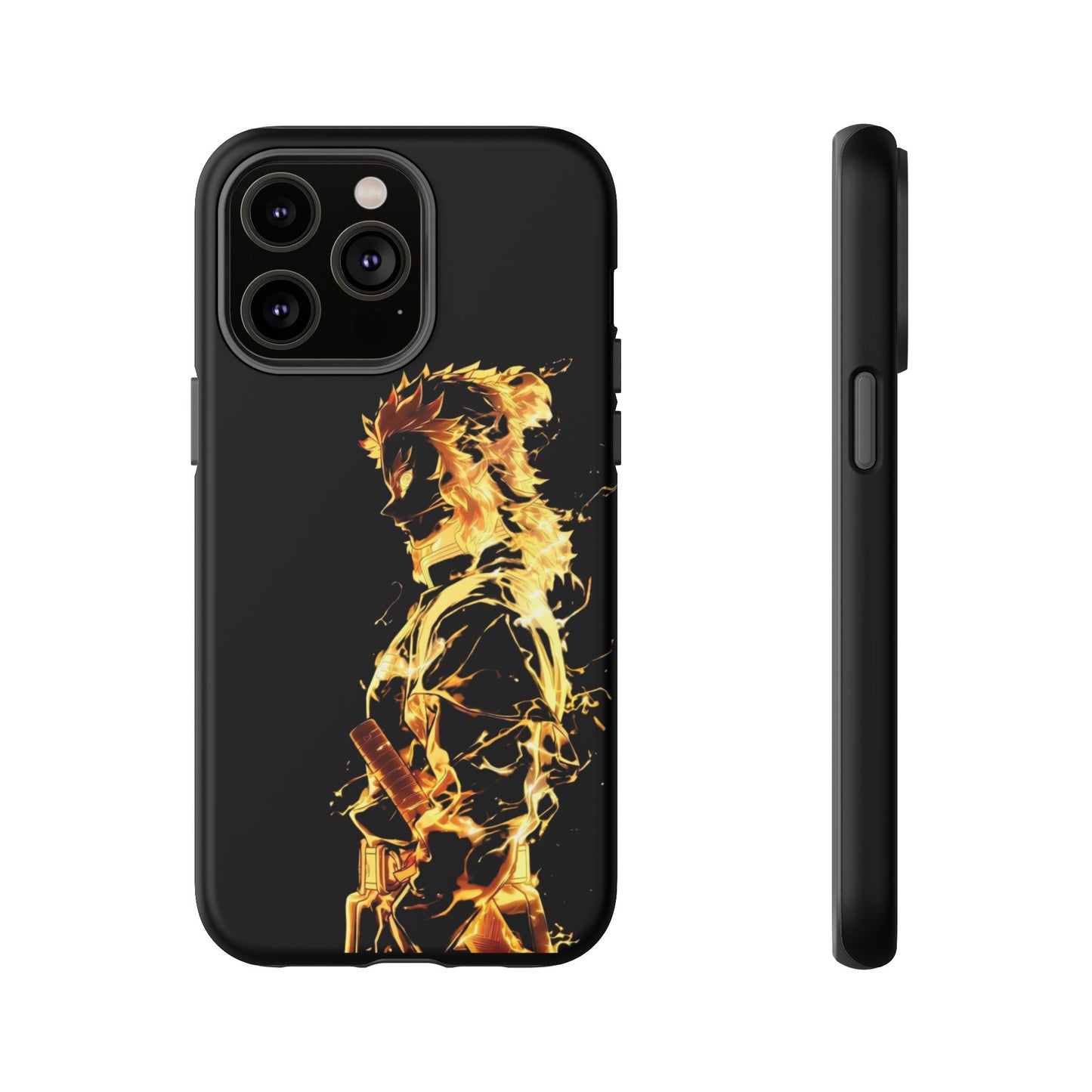Phone Case - Demon Slayer Rengoku Flame Design Tough Case