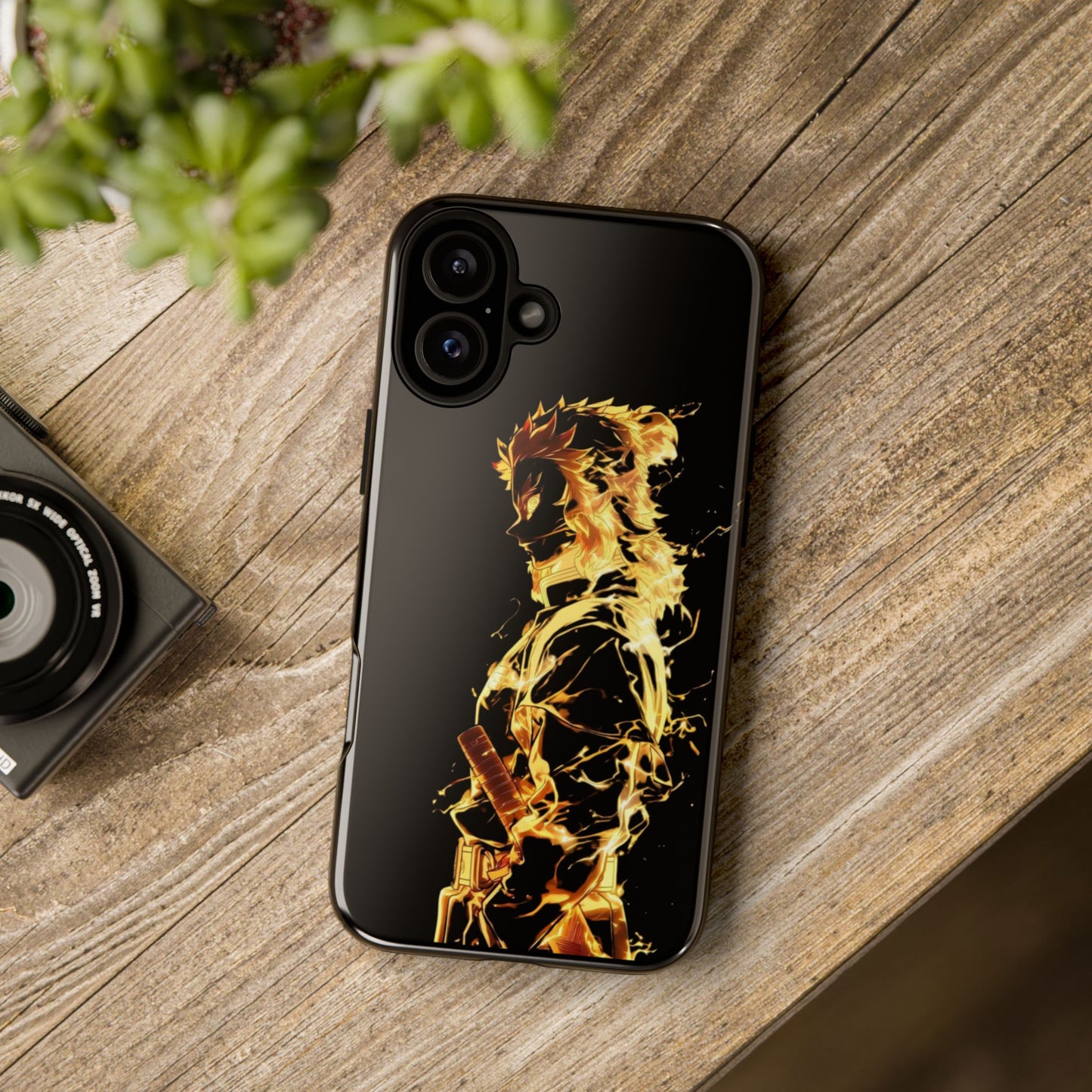 Phone Case - Demon Slayer Rengoku Flame Design Tough Case
