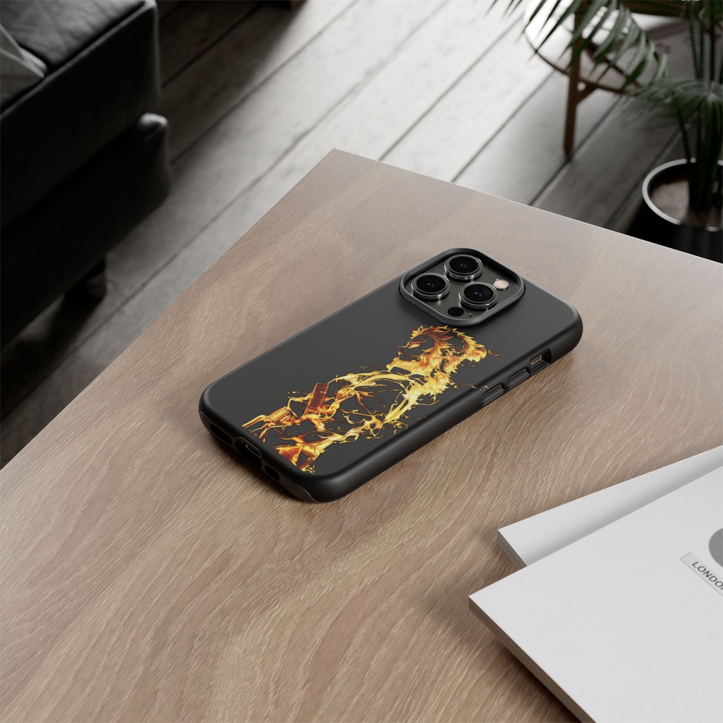 Phone Case - Demon Slayer Rengoku Flame Design Tough Case
